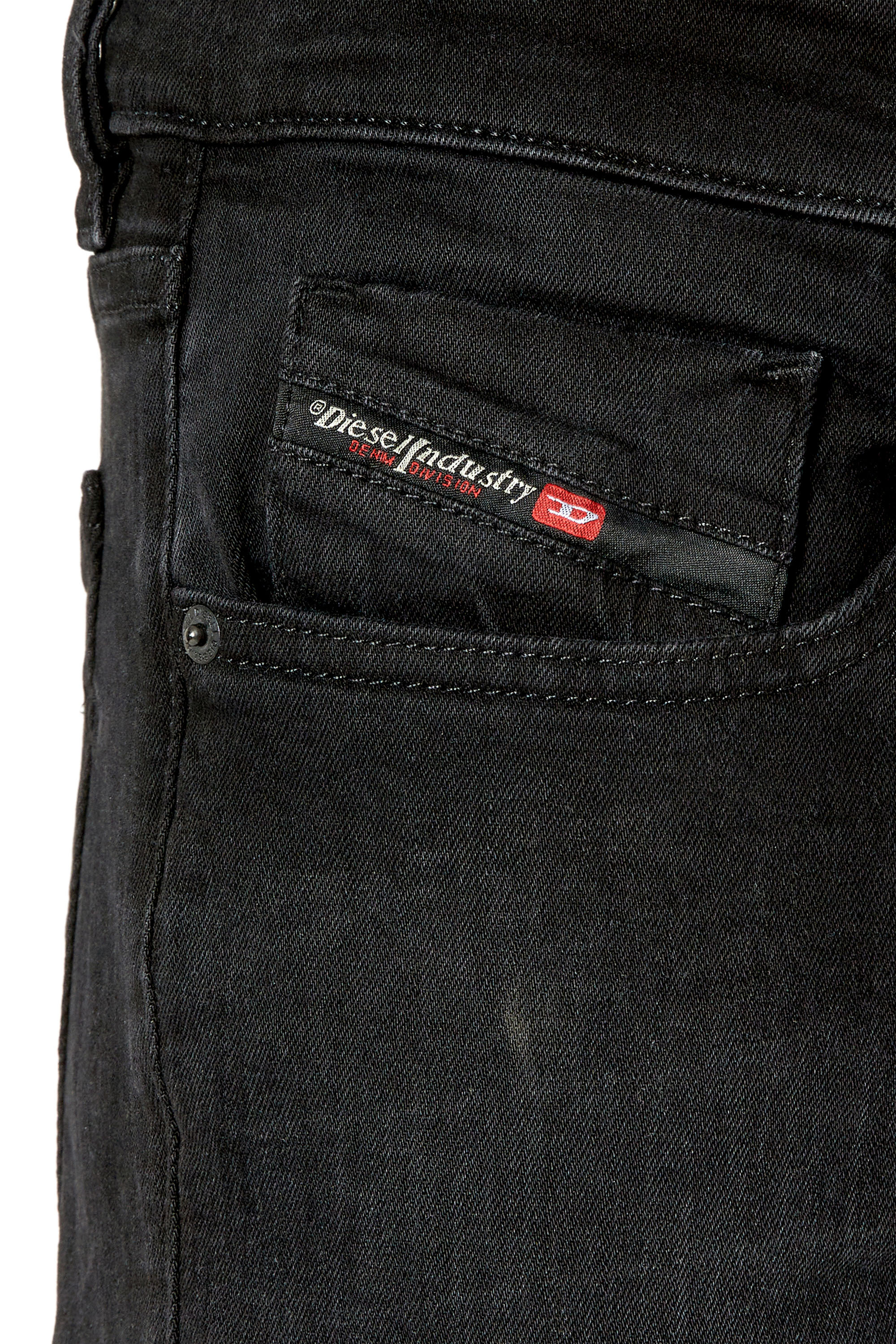 Diesel - 2019 D-STRUKT 0TFAS Slim Jeans, Black/Dark Grey - Image 5