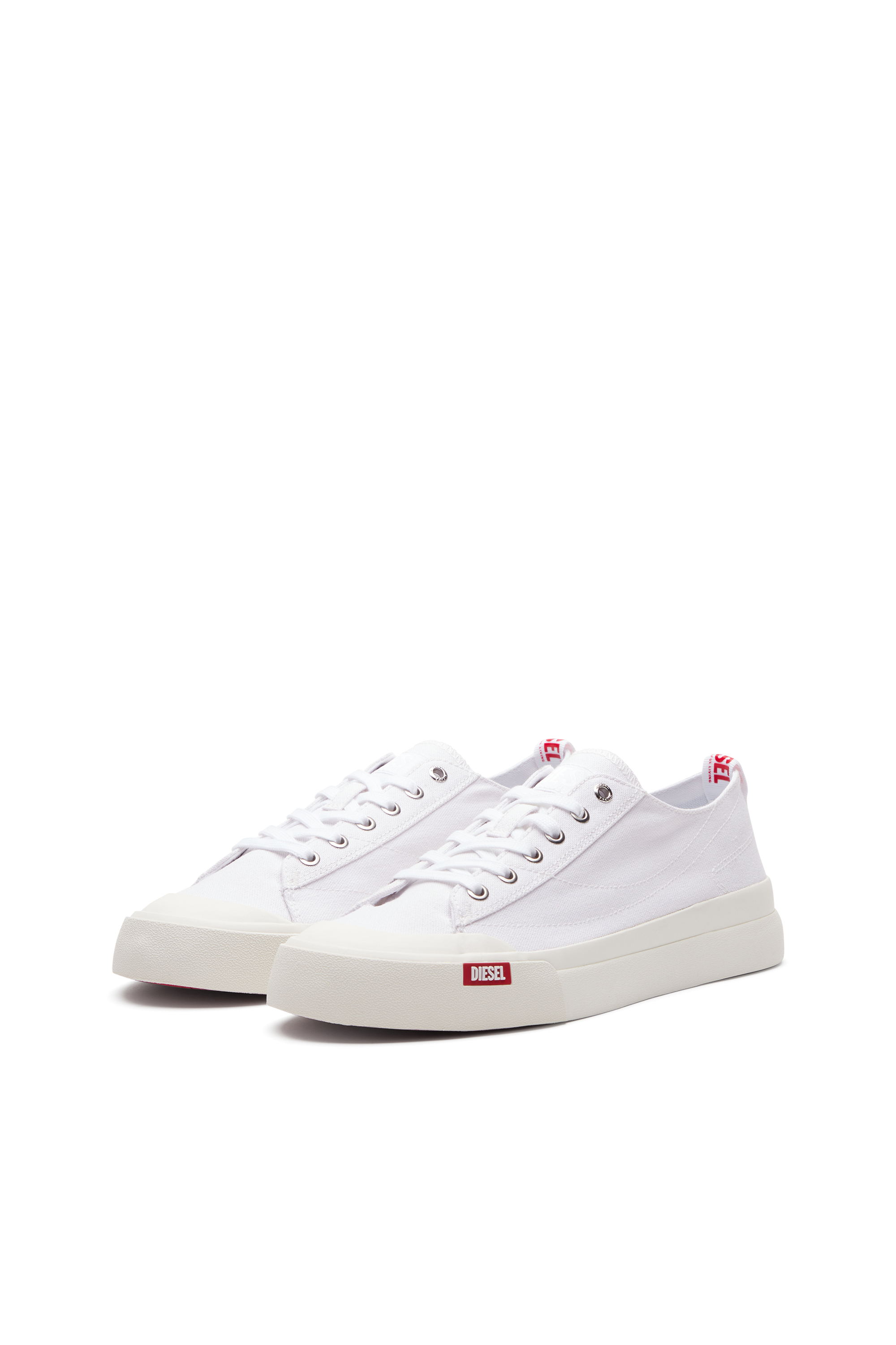 Diesel - S-ATHOS LOW, Male's S-Athos Low-Canvas sneakers in White - 8