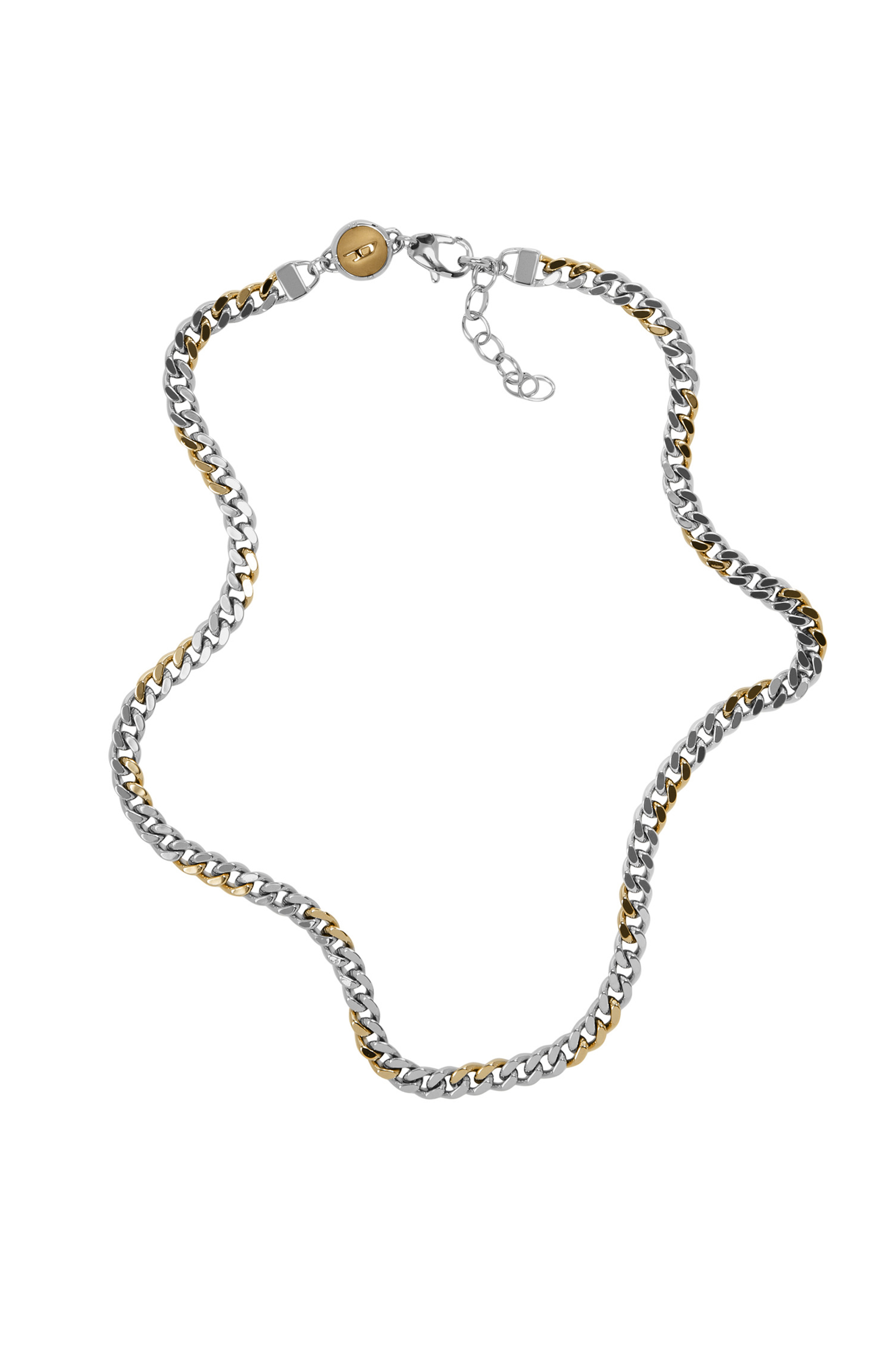 Diesel - DX1355, Unisex Two-tone stainless steel chain necklace in Silver - Image 2