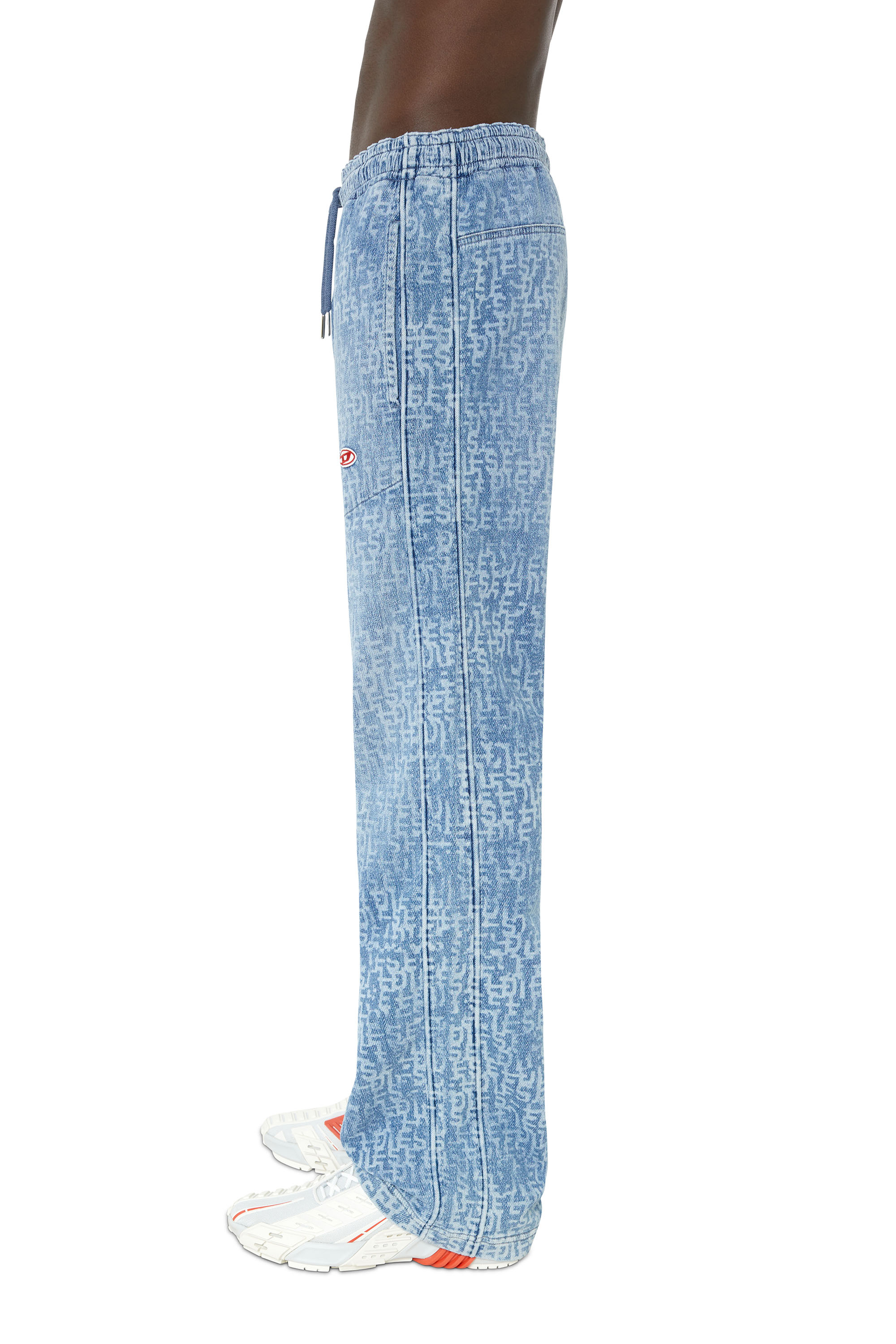 Diesel - D-Martians Track Denim 09E27 Straight, Bleu Clair - Image 4