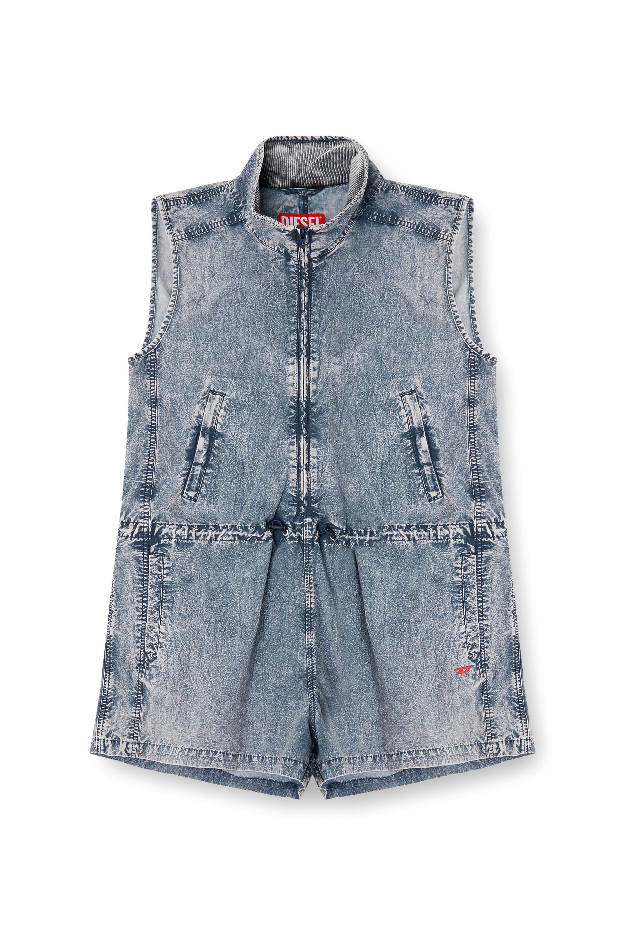 Diesel - J-ANNET, Female's Playsuit in treated nylon in Light Blue - 4
