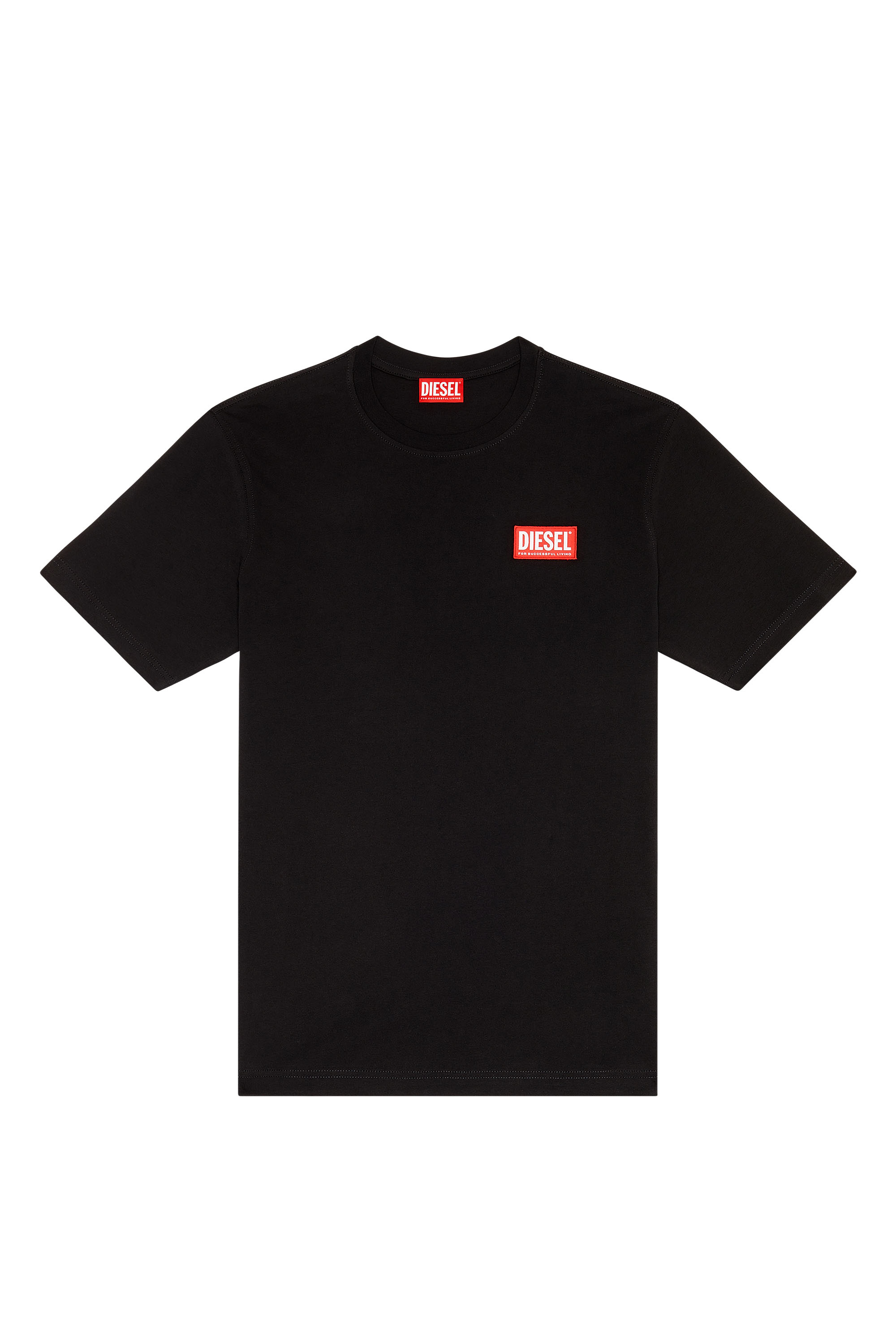 Diesel - T-JUST-NLABEL, Homme T-shirt avec empiècement à logo in Noir - Image 5