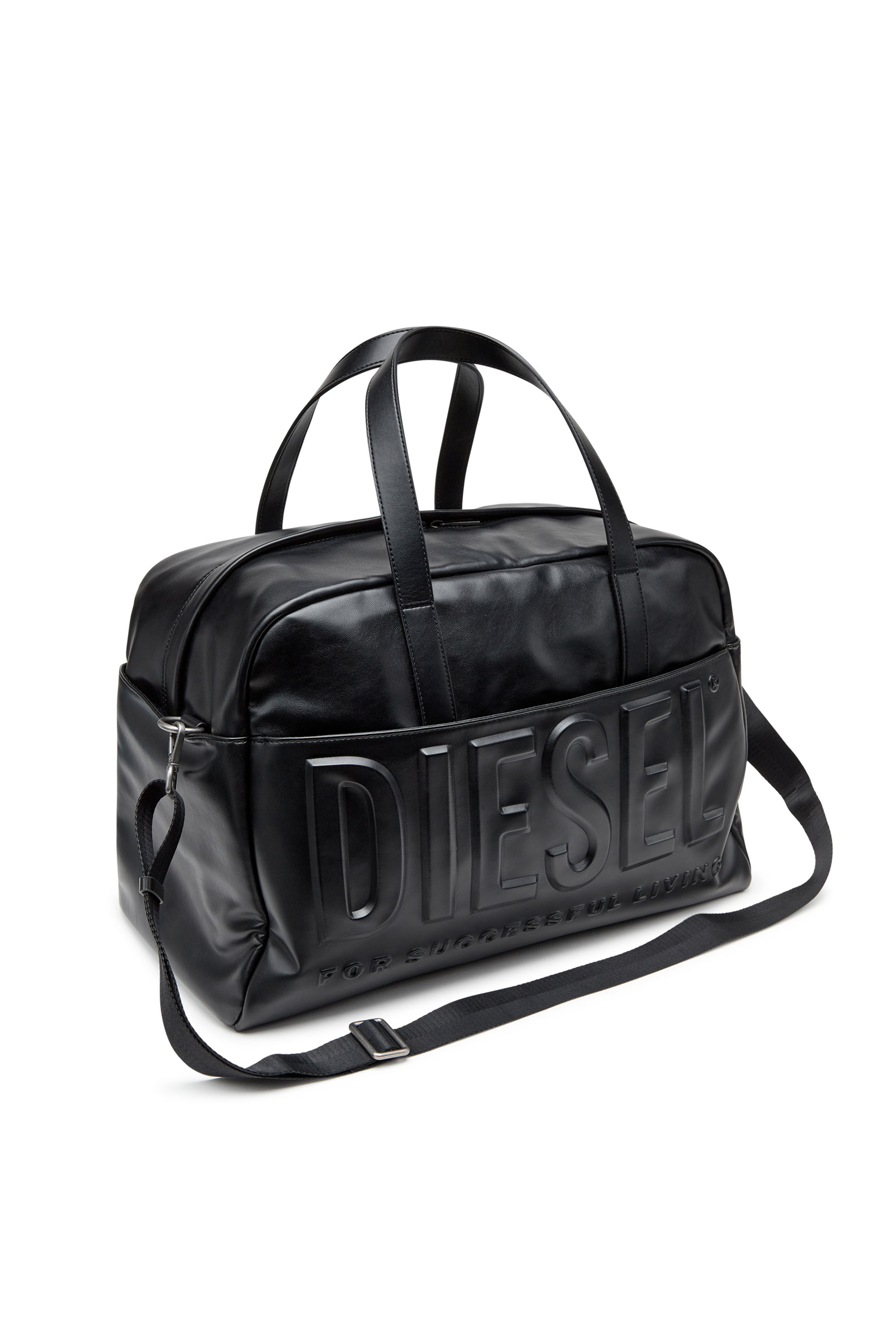 Diesel - DSL 3D DUFFLE L X, Dsl 3D L-Sac de sport avec logo 3D extrême Homme in Noir - 5