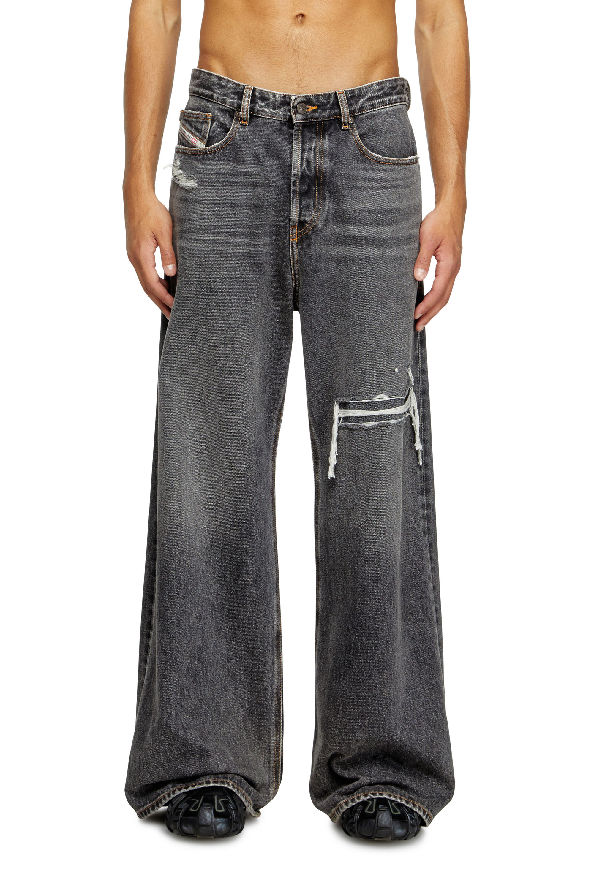 Diesel - Male's Relaxed Jeans D-Rise 007F6, Black/Dark Grey - 1