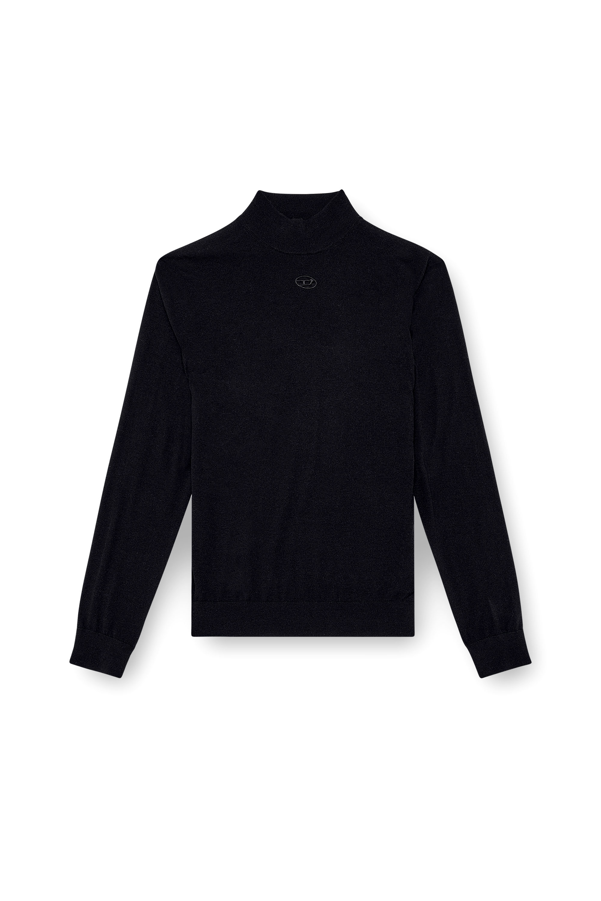 Diesel - K-GIL, Male's Wool turtleneck jumper in Black - 5