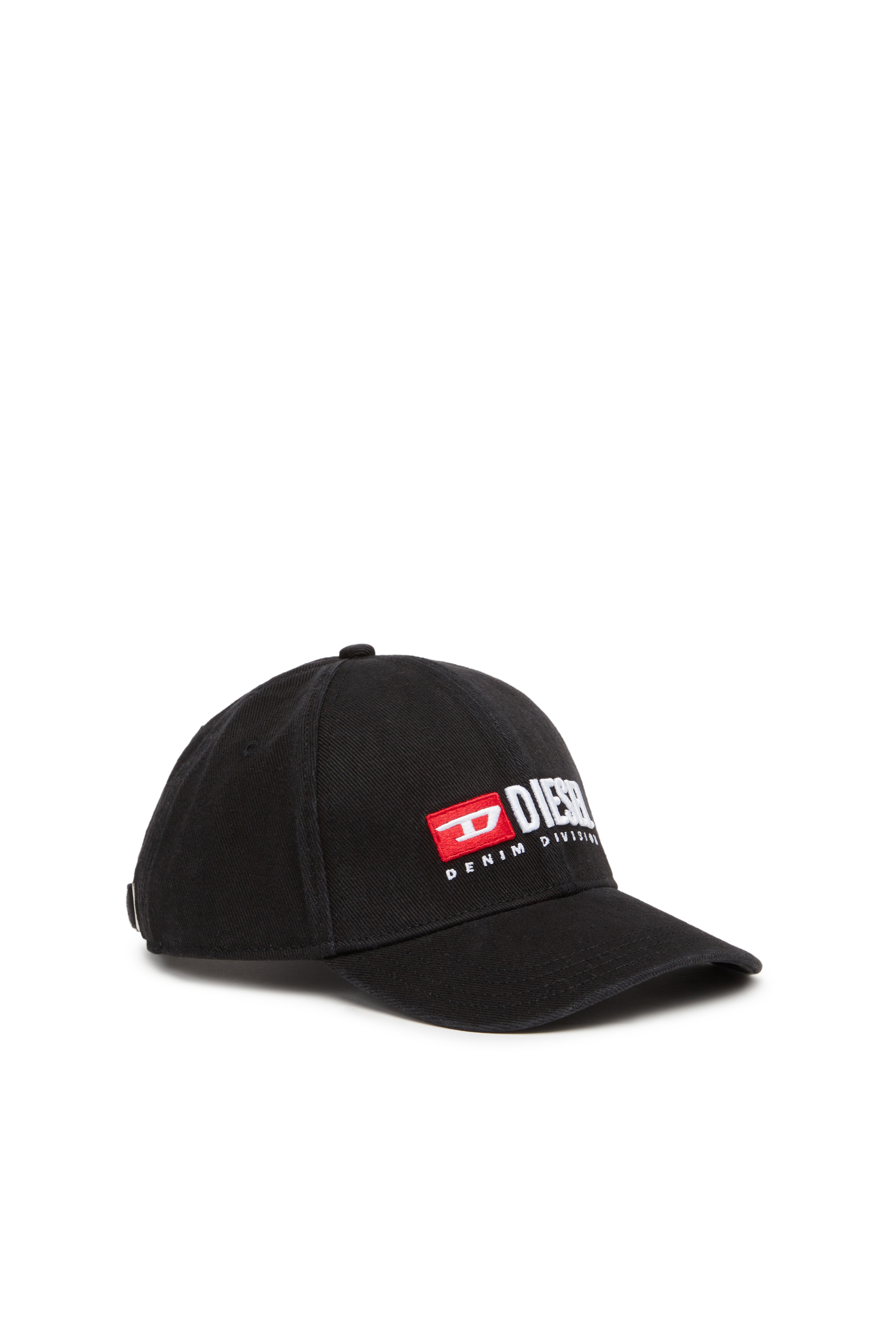 Diesel - CORRY-DIV-WASH, Male's Baseball cap with logo embroidery in Black - 1