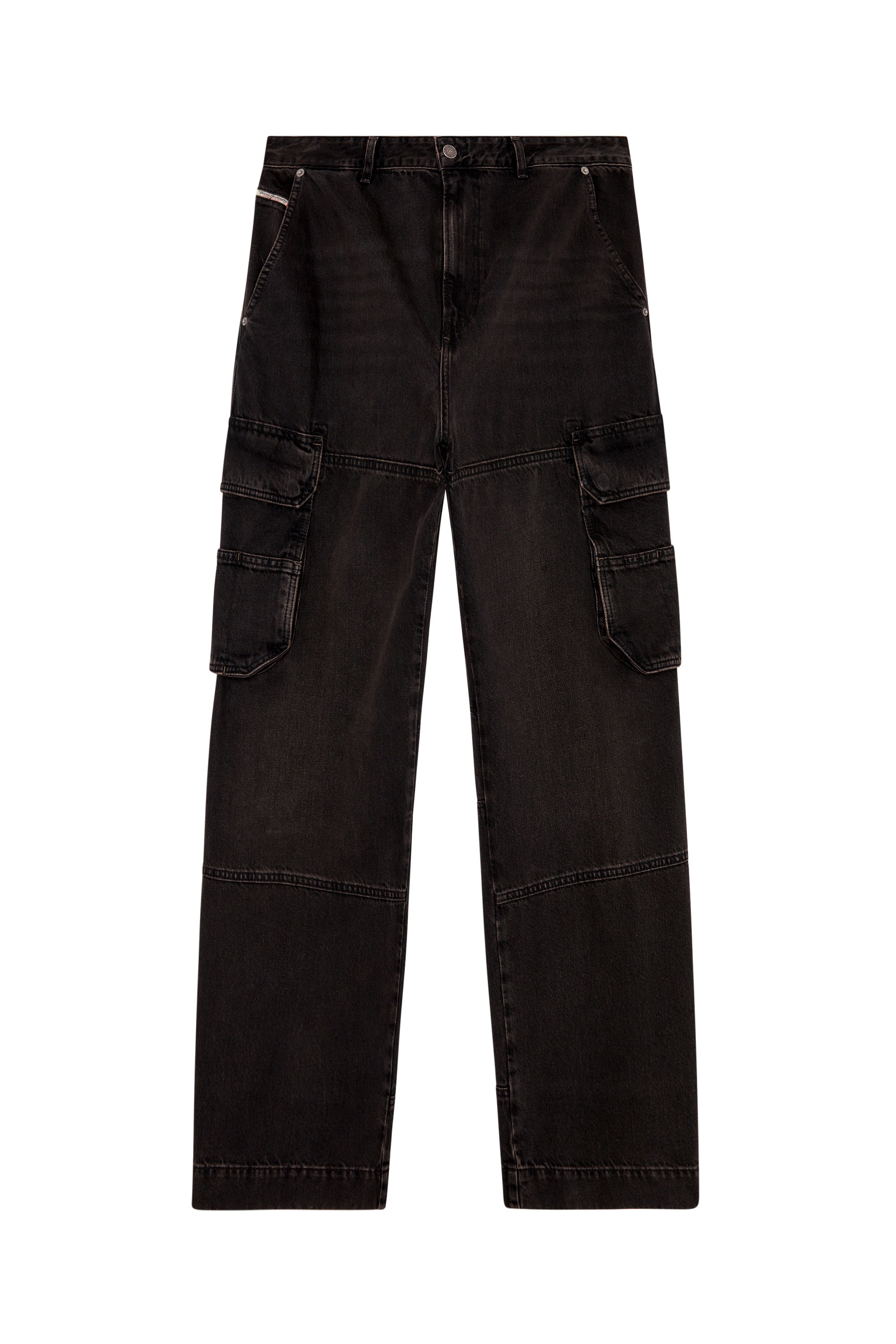 Diesel - Male Straight Jeans D-Fish 0KIAG, Black/Dark Grey - Image 3