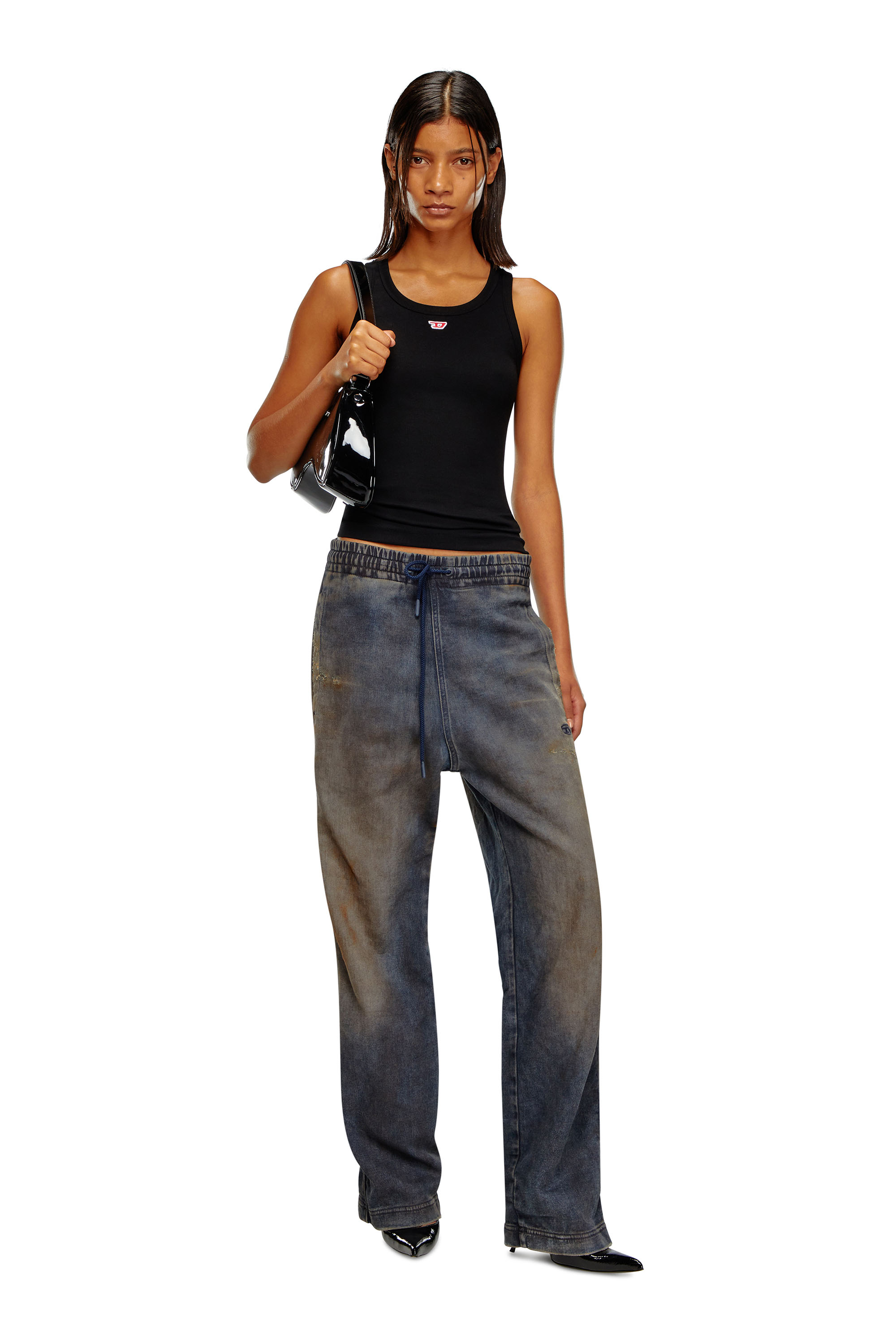 Diesel - Female Straight D-Martians Track Denim 068LV, Dark Blue - Image 1