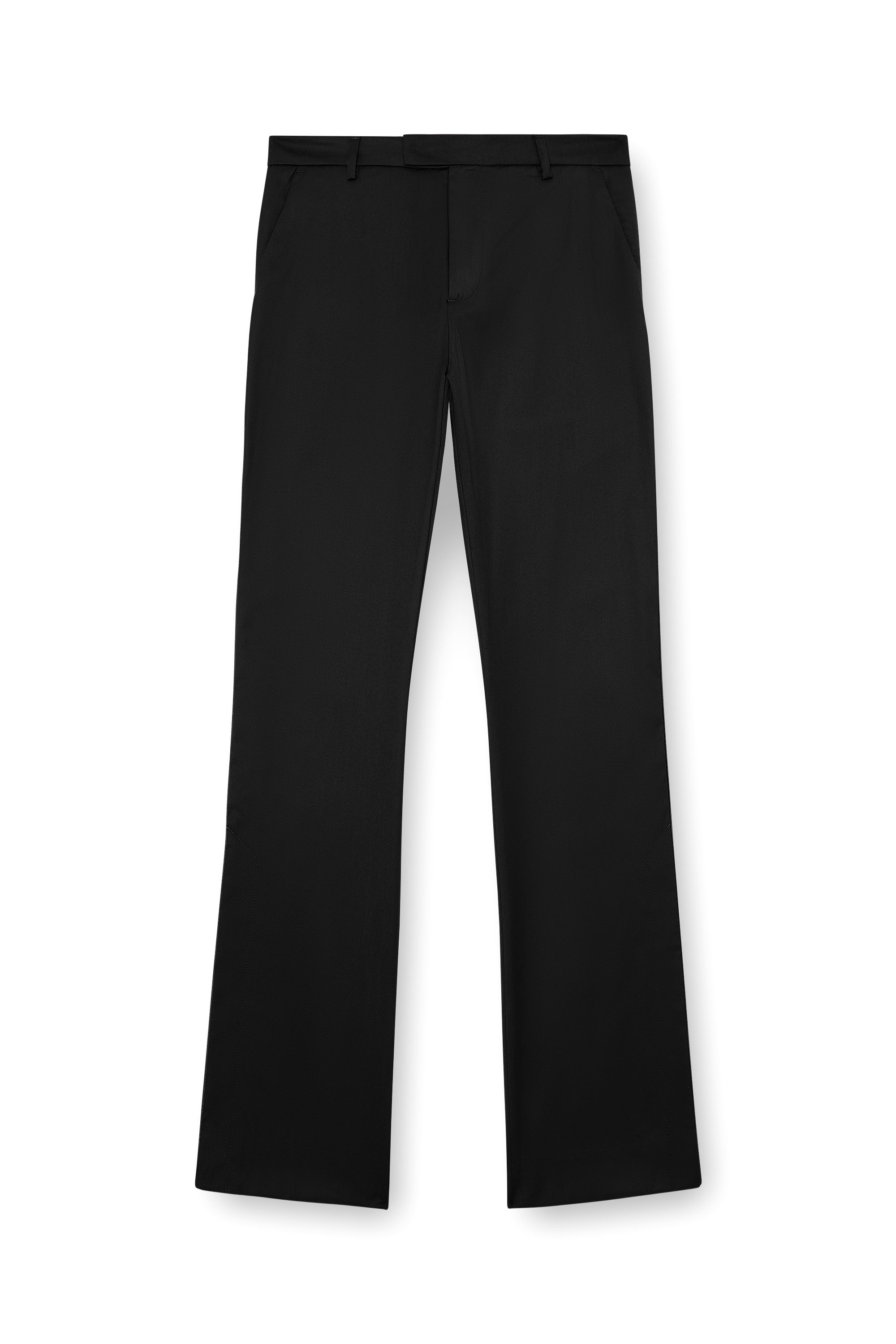 Diesel - P-AMMIR, Male's Wool-nylon pants with side slits in Black - 5