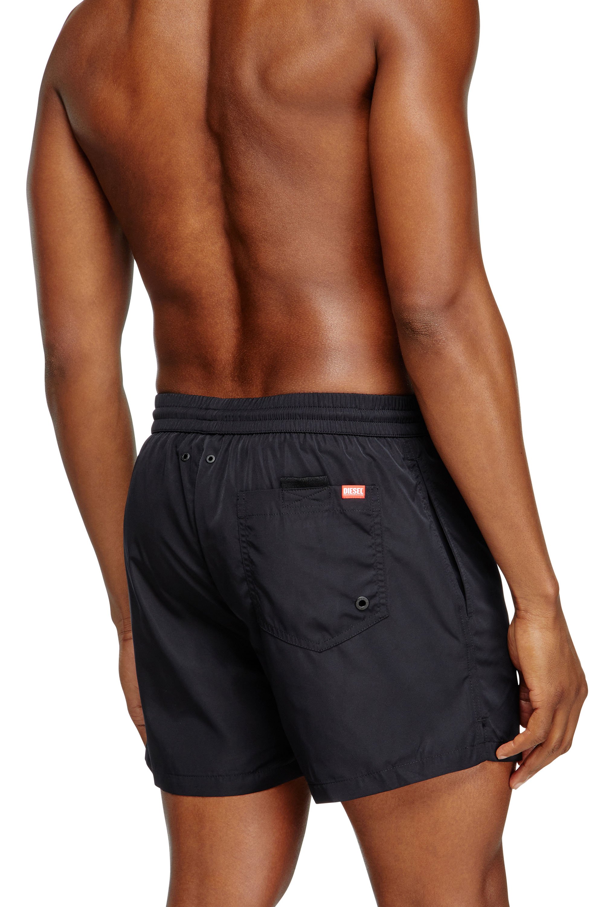 Diesel - KEN-37-D-CORE, Male's Mid-length swim shorts with maxi logo in Black - 3