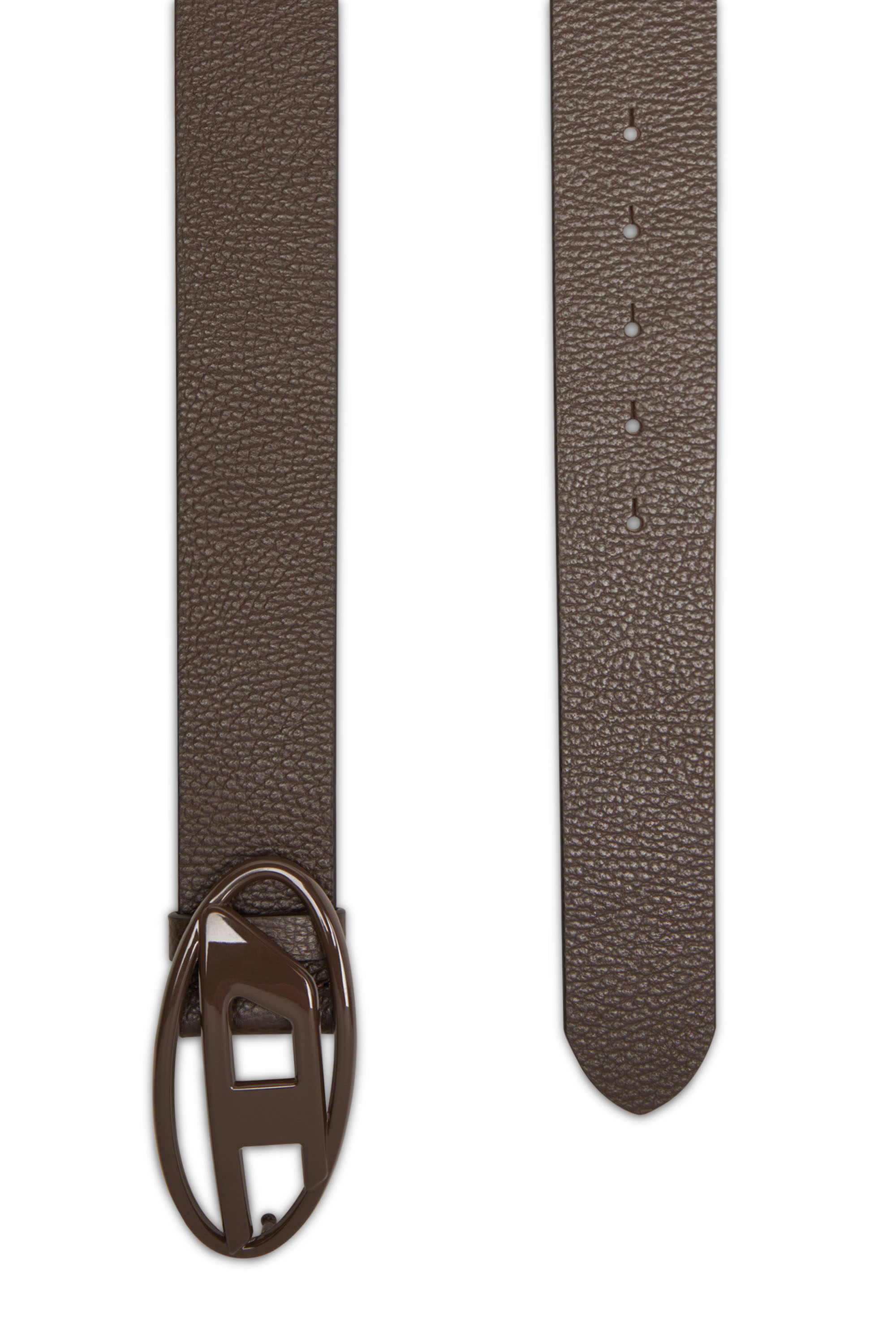 Diesel - B-1DR, Unisex's Leather belt with matte buckle in Brown - 2