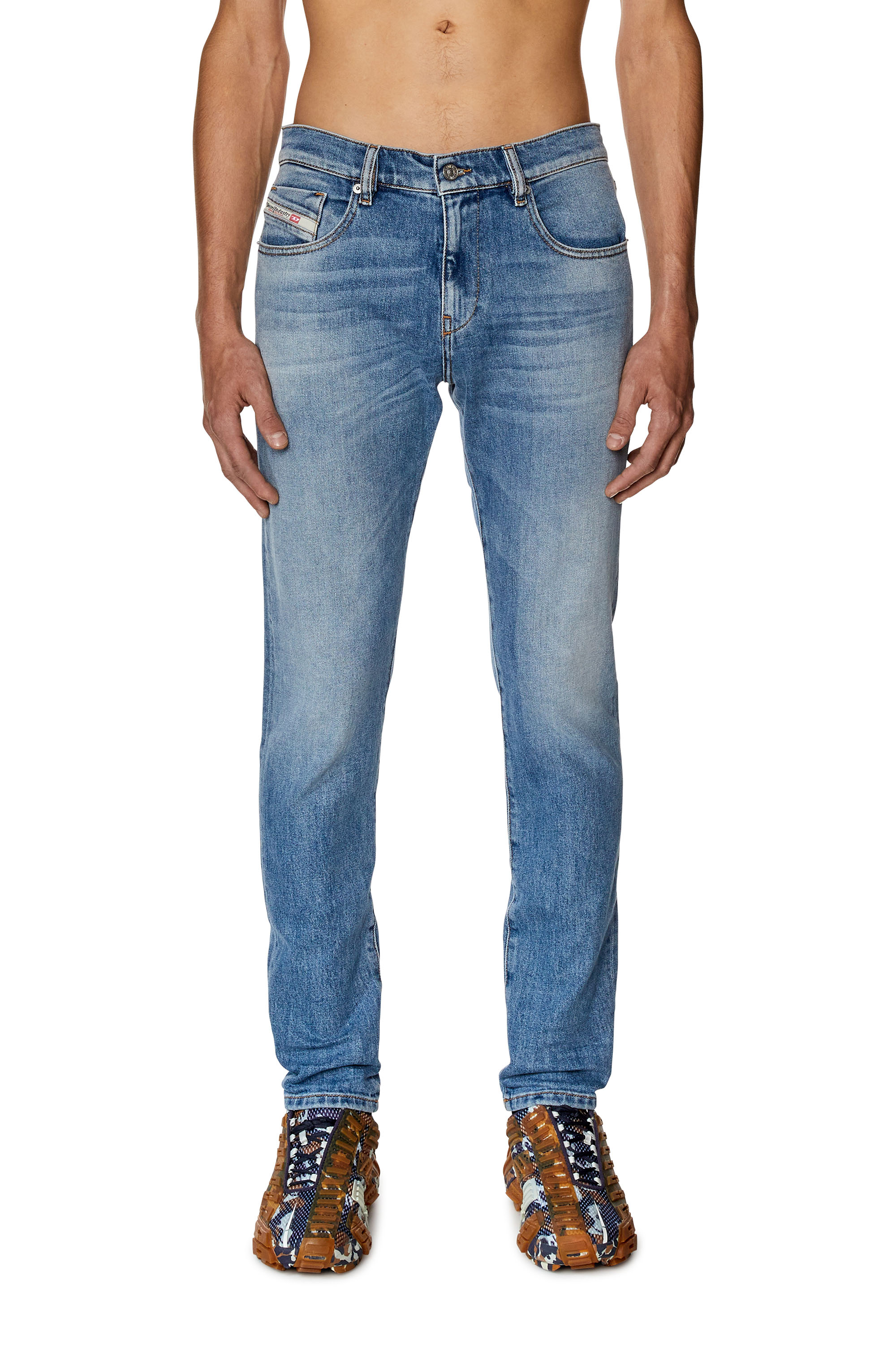 Diesel - Slim Jeans 2019 D-Strukt 09F81, Bleu moyen - Image 1