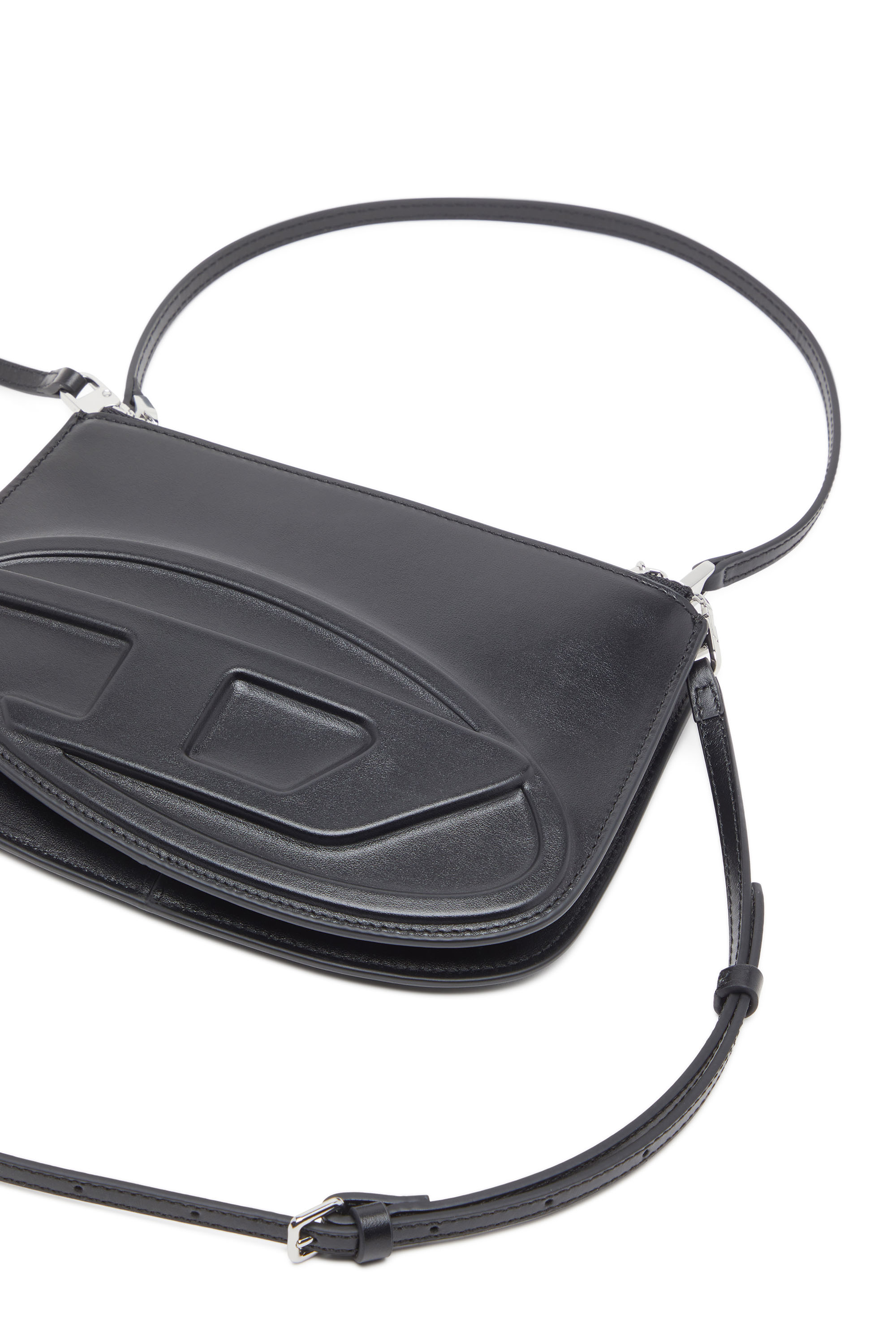 Diesel - 1DR TWIN, Female's 1DR Twin-Double-pouch shoulder bag in printed leather in Black - 5