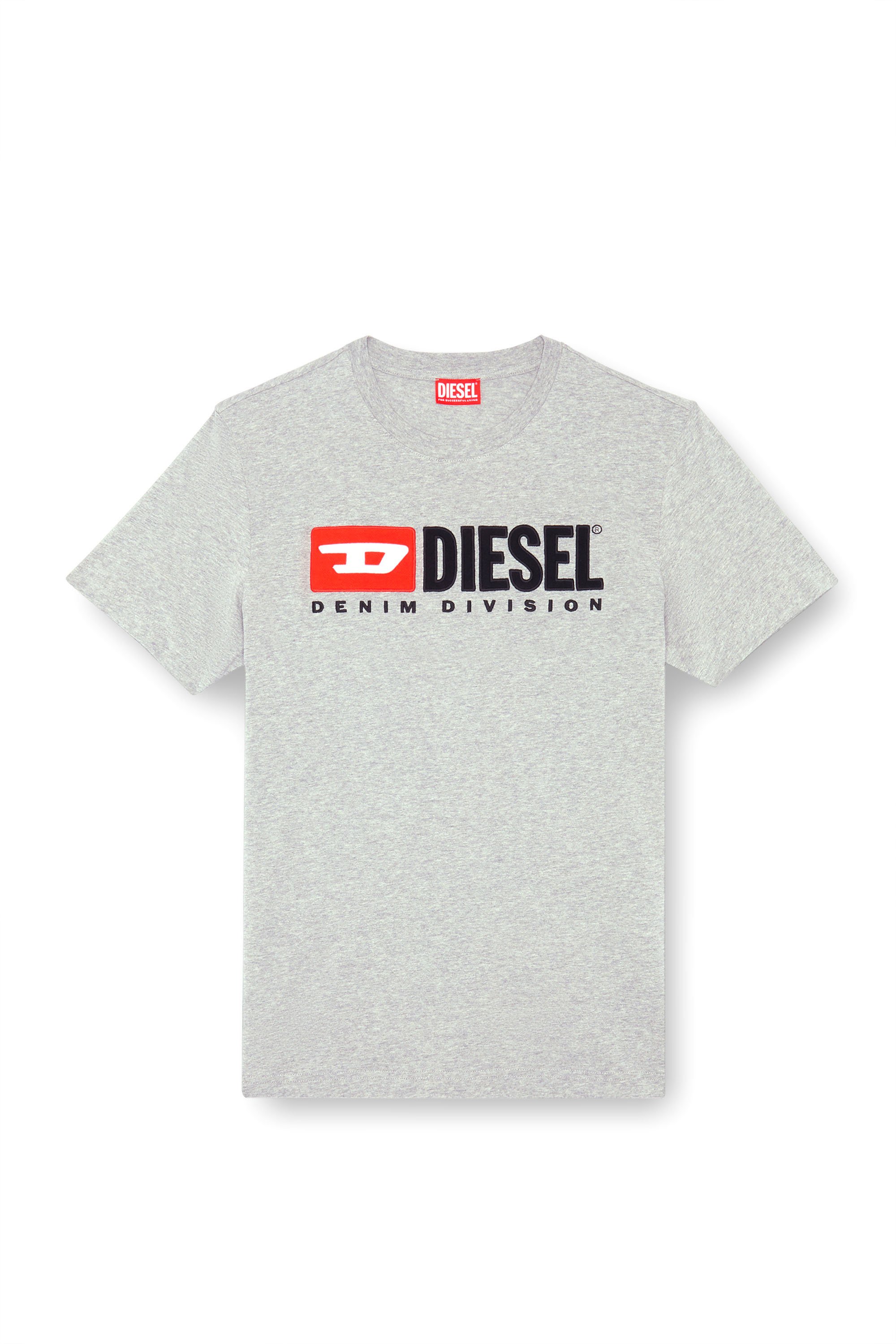 Diesel - T-BOXT-DIV, T-shirt avec empiècement Diesel Homme in Gris - 4