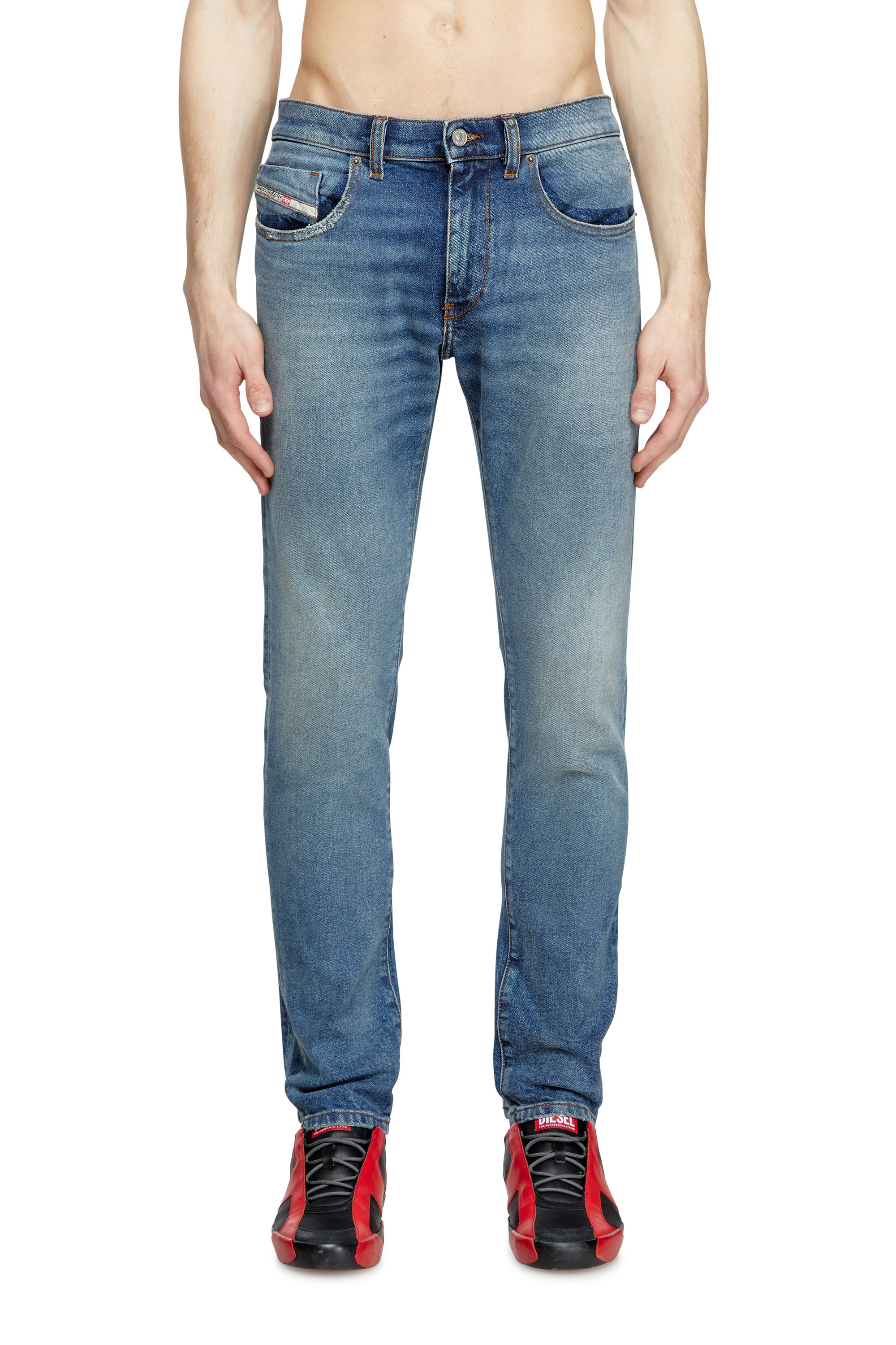 Diesel - Male's Slim Jeans 2019 D-Strukt 0DBEF, Medium Blue - 1