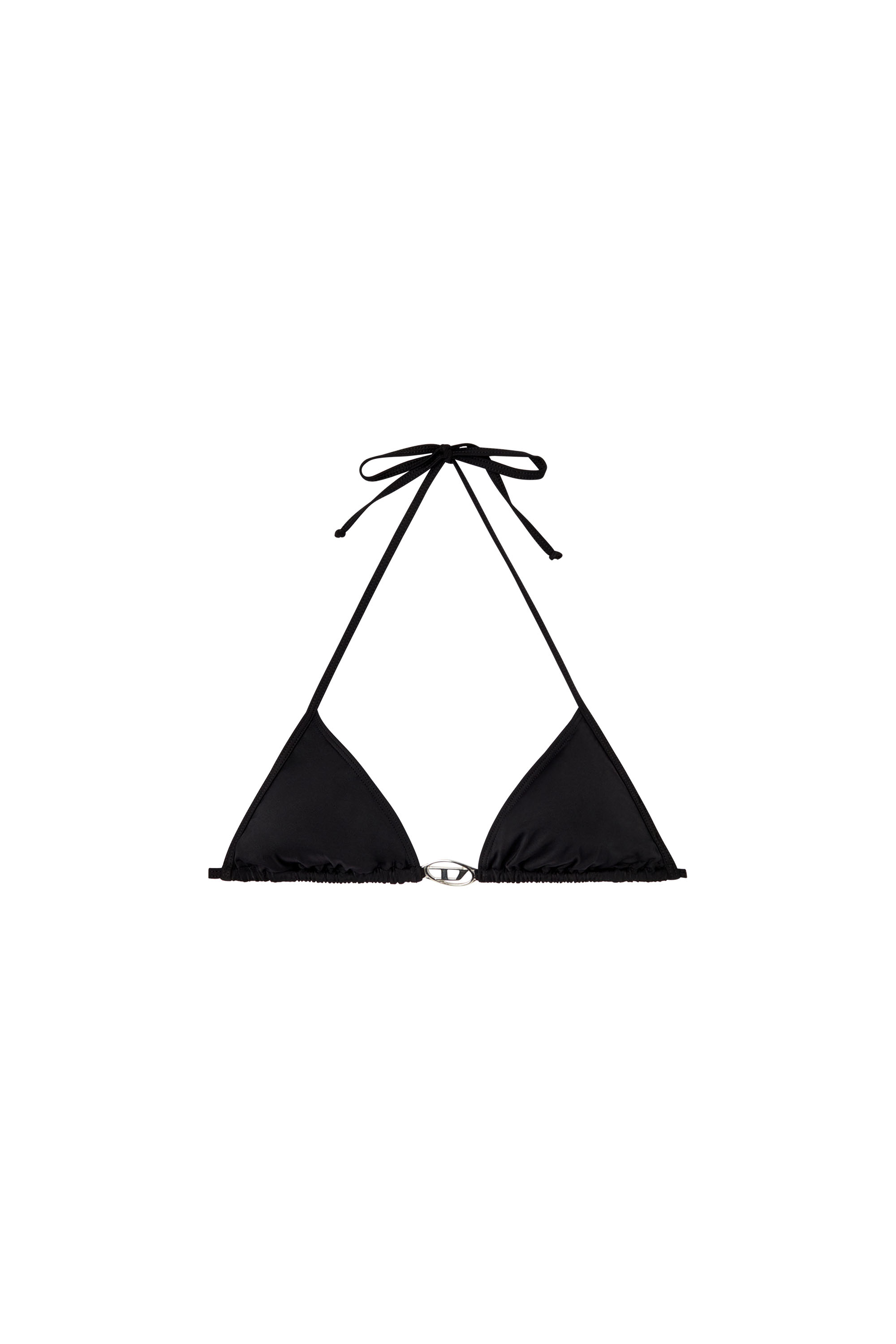 Diesel - SEES-T-DNM, Female's Triangle bikini top in Black - 4