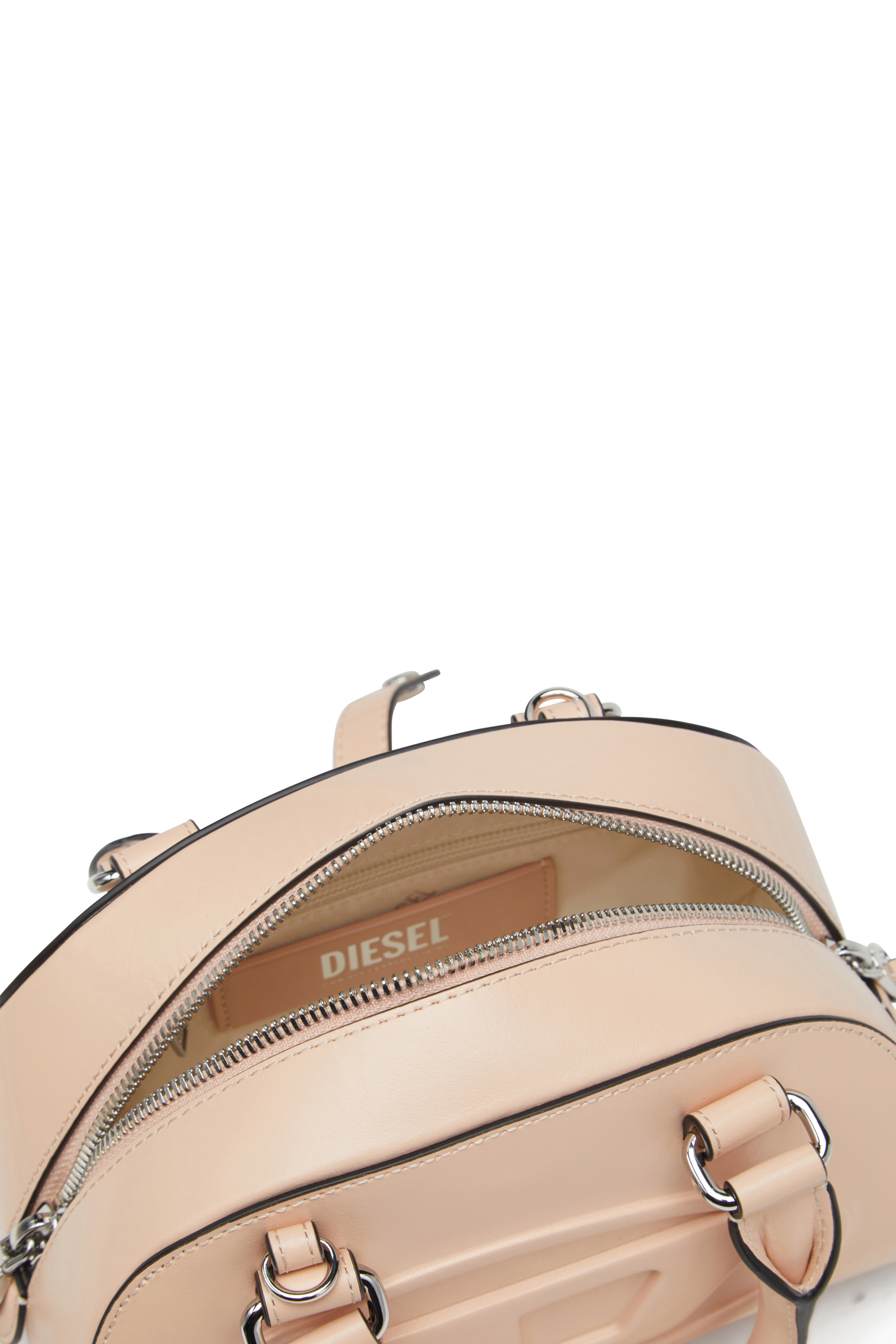 Diesel - 1DR DOME CROSSBODY, Female's 1DR Dome-Leather mini bowling bag in Pink - 4