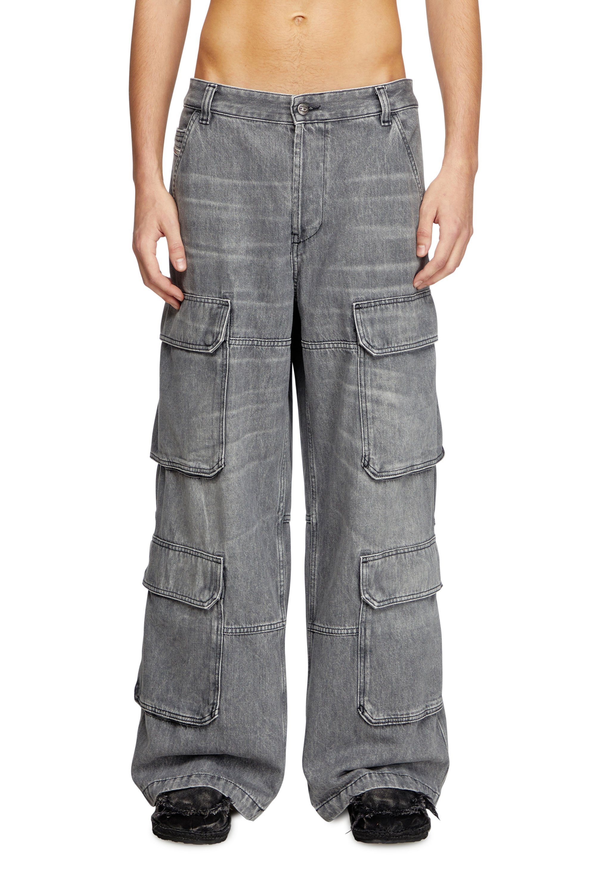 Diesel - Male's Relaxed Jeans D-Touch 0DCBE, Light Grey - 2