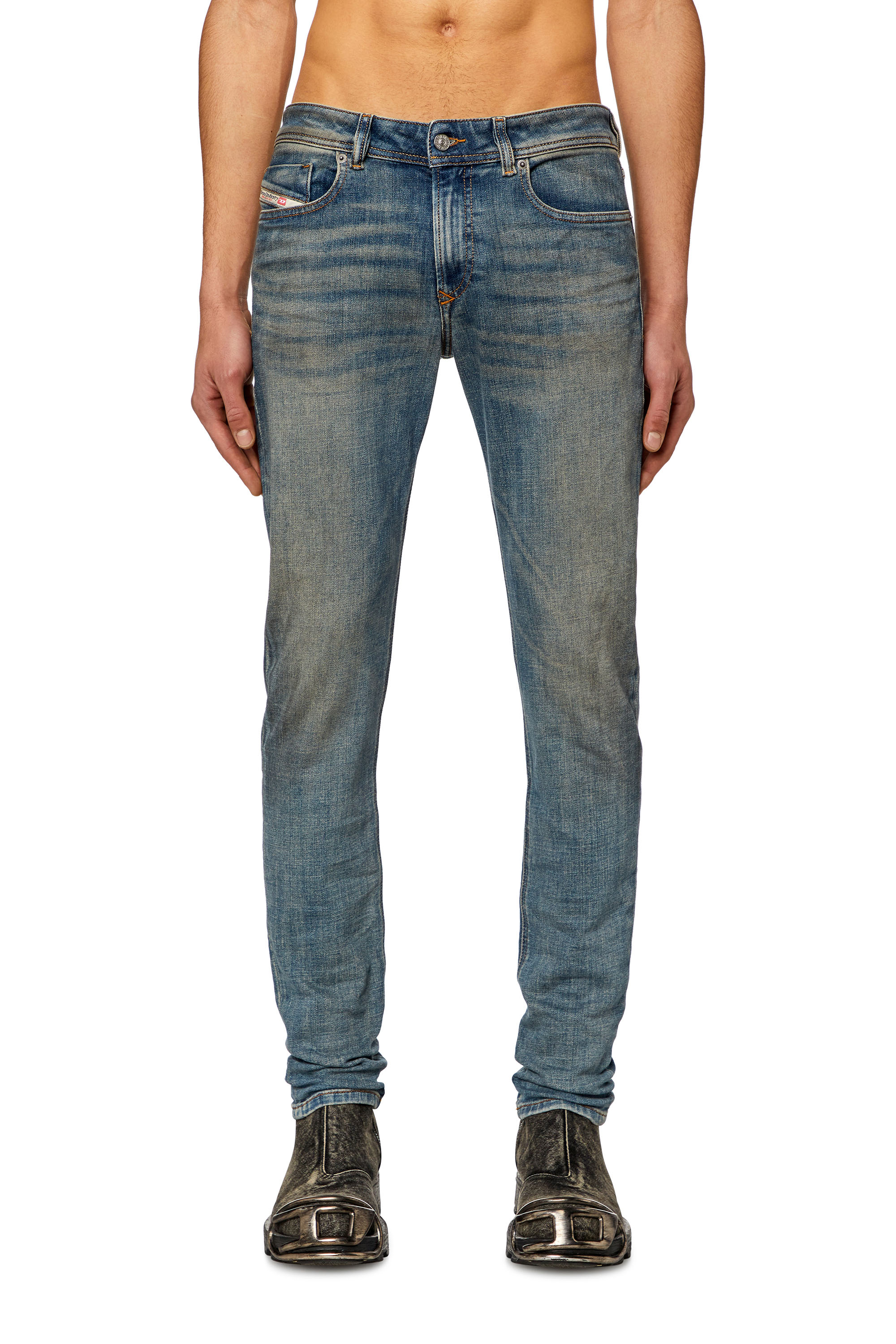Diesel - Skinny Jeans 1979 Sleenker 09H69, Bleu Foncé - Image 2