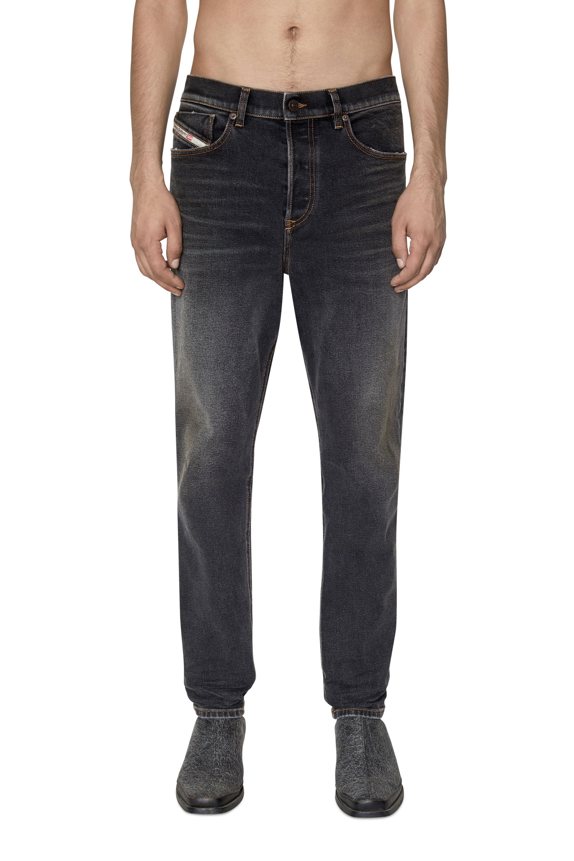 Diesel - Tapered Jeans 2005 D-Fining 09D66, Black/Dark Grey - Image 2