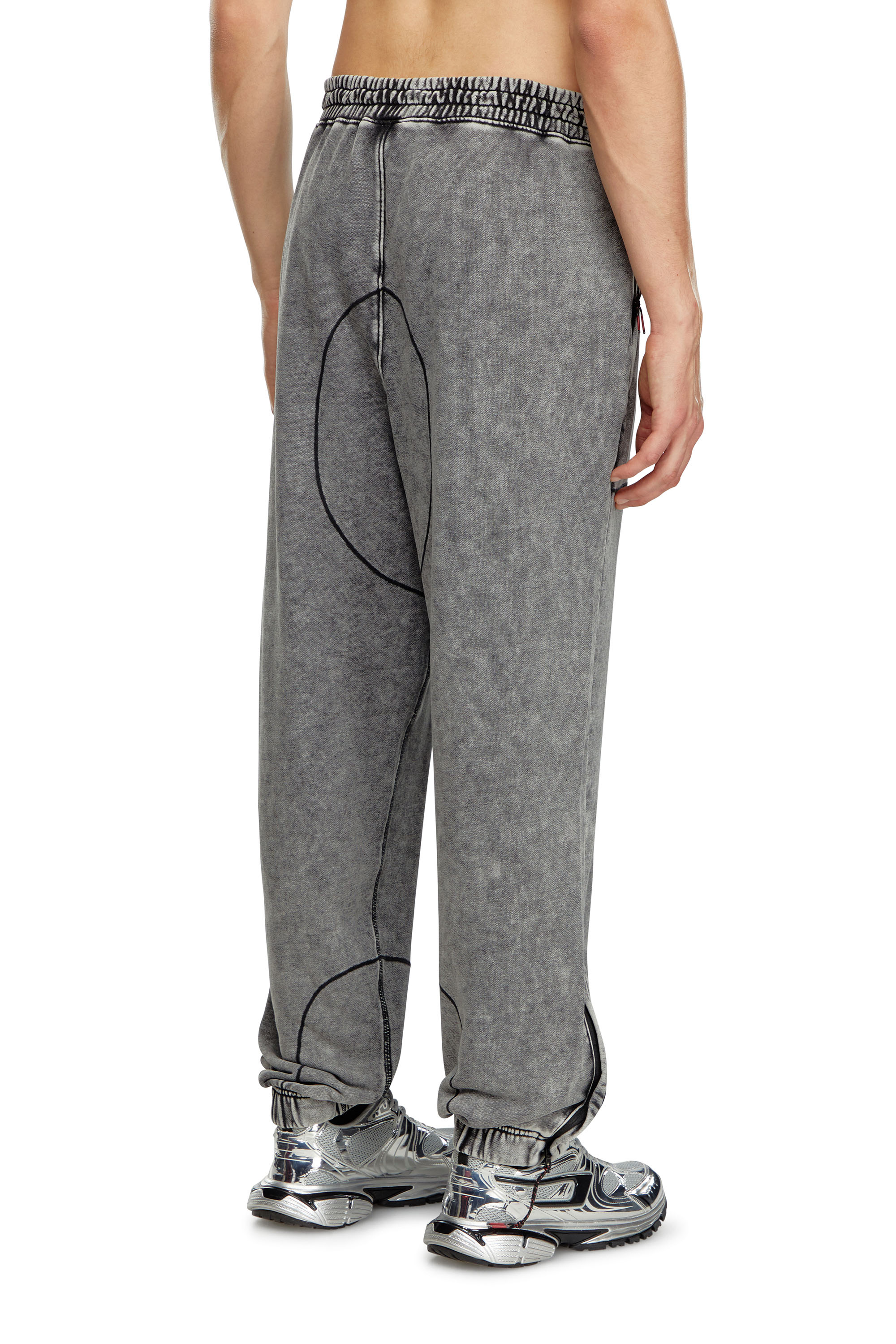Diesel - AMSB-QUENTIN-HT57, Male Faded track pants with toggle waist in Grey - Image 2