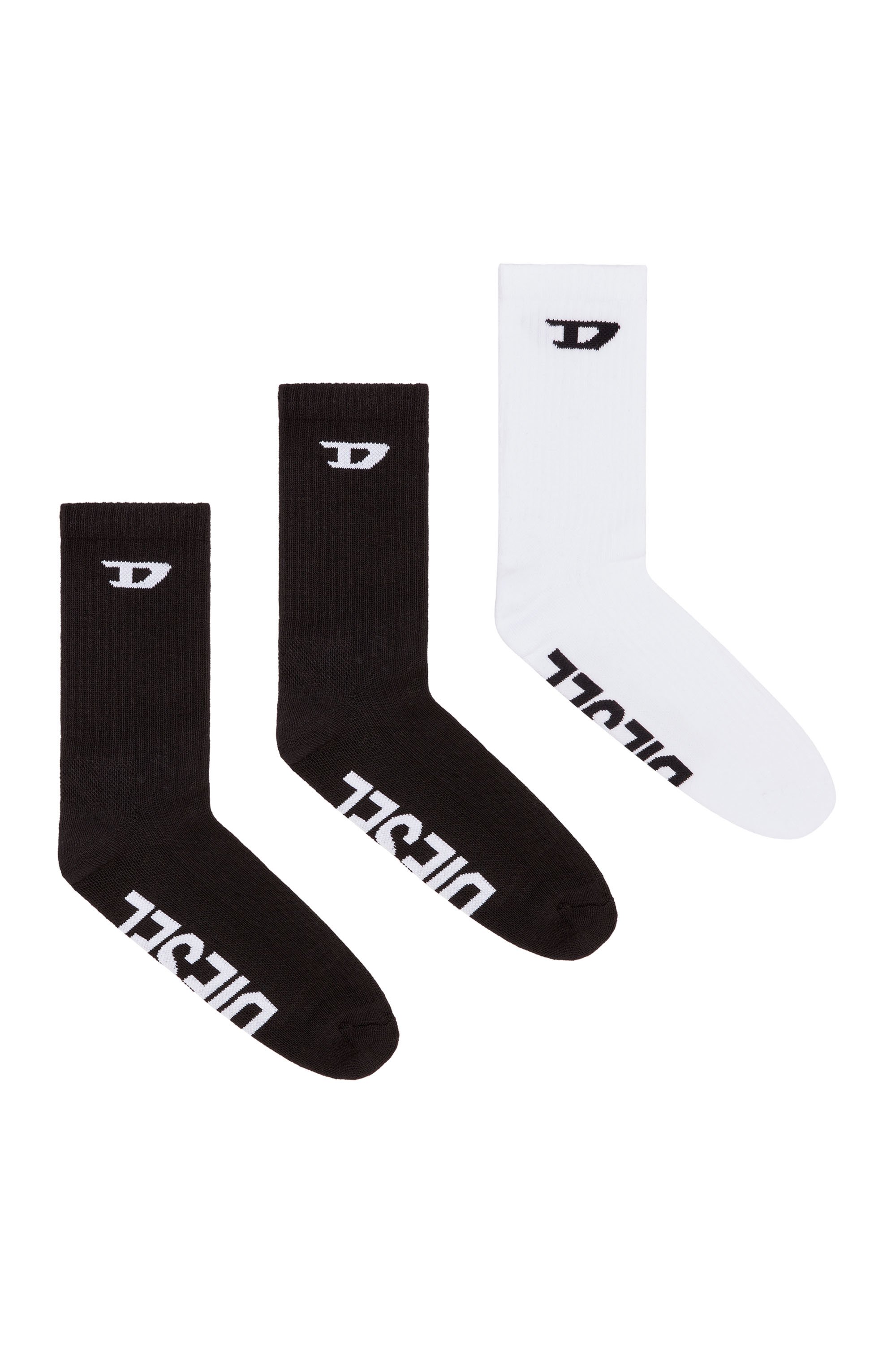 SKM-D-CREW-SPORT-SOCKS, Noir/Blanc