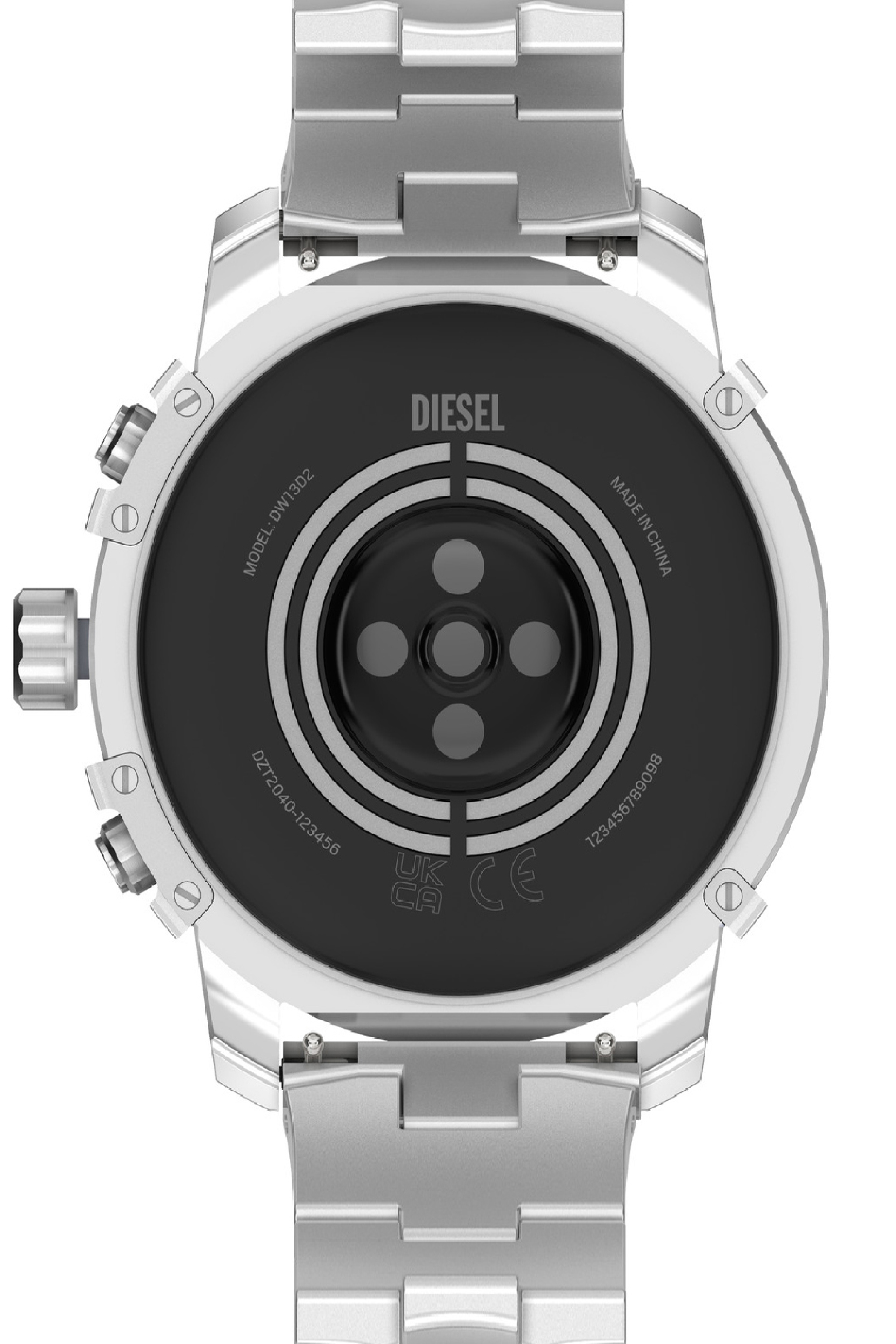 Diesel - DZT2040V, Male's Griffed stainless steel smartwatch in Silver - 4