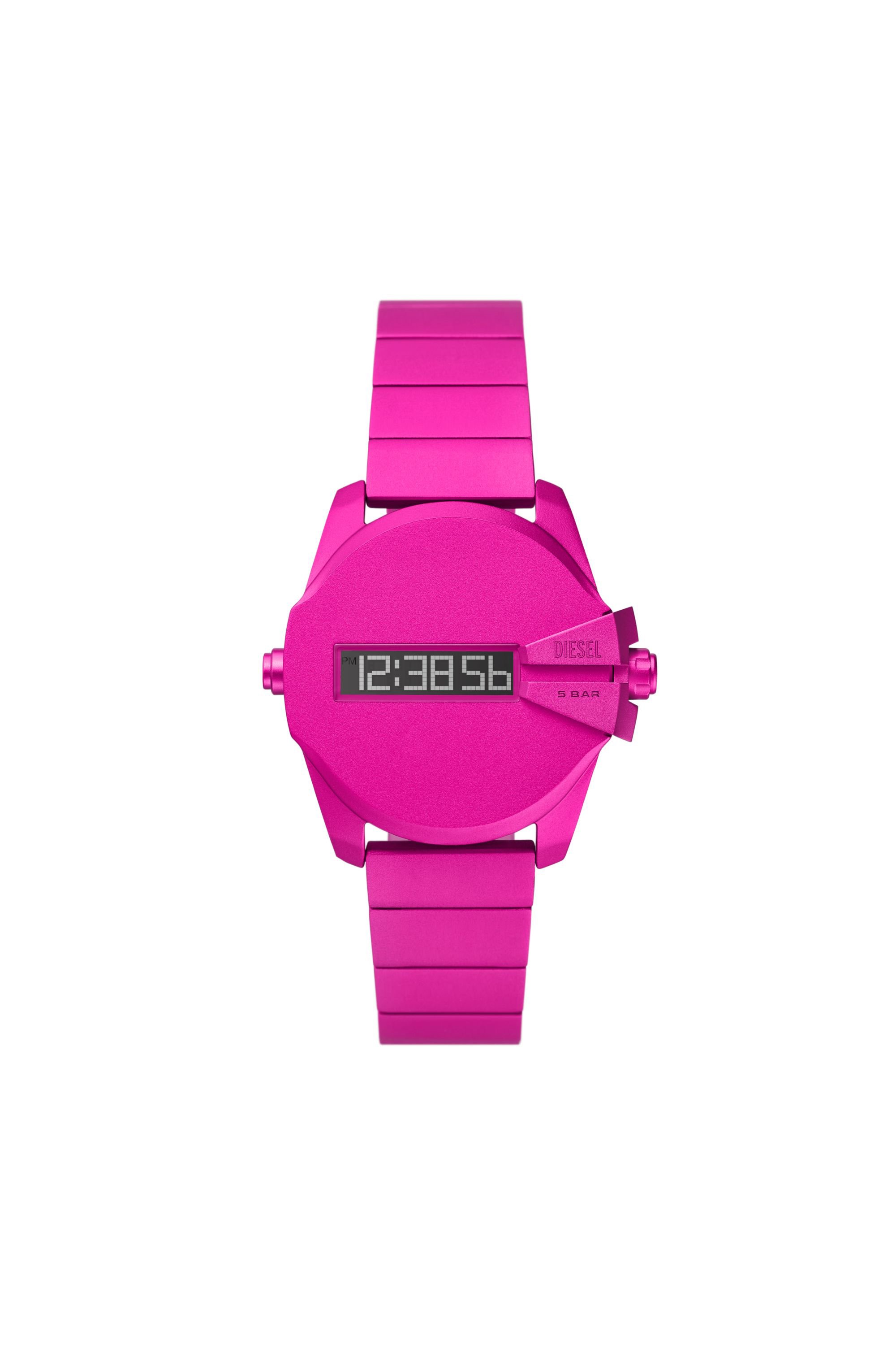 Diesel - DZ2206 WATCH, Male Baby chief digital pink aluminum watch in Pink - Image 1