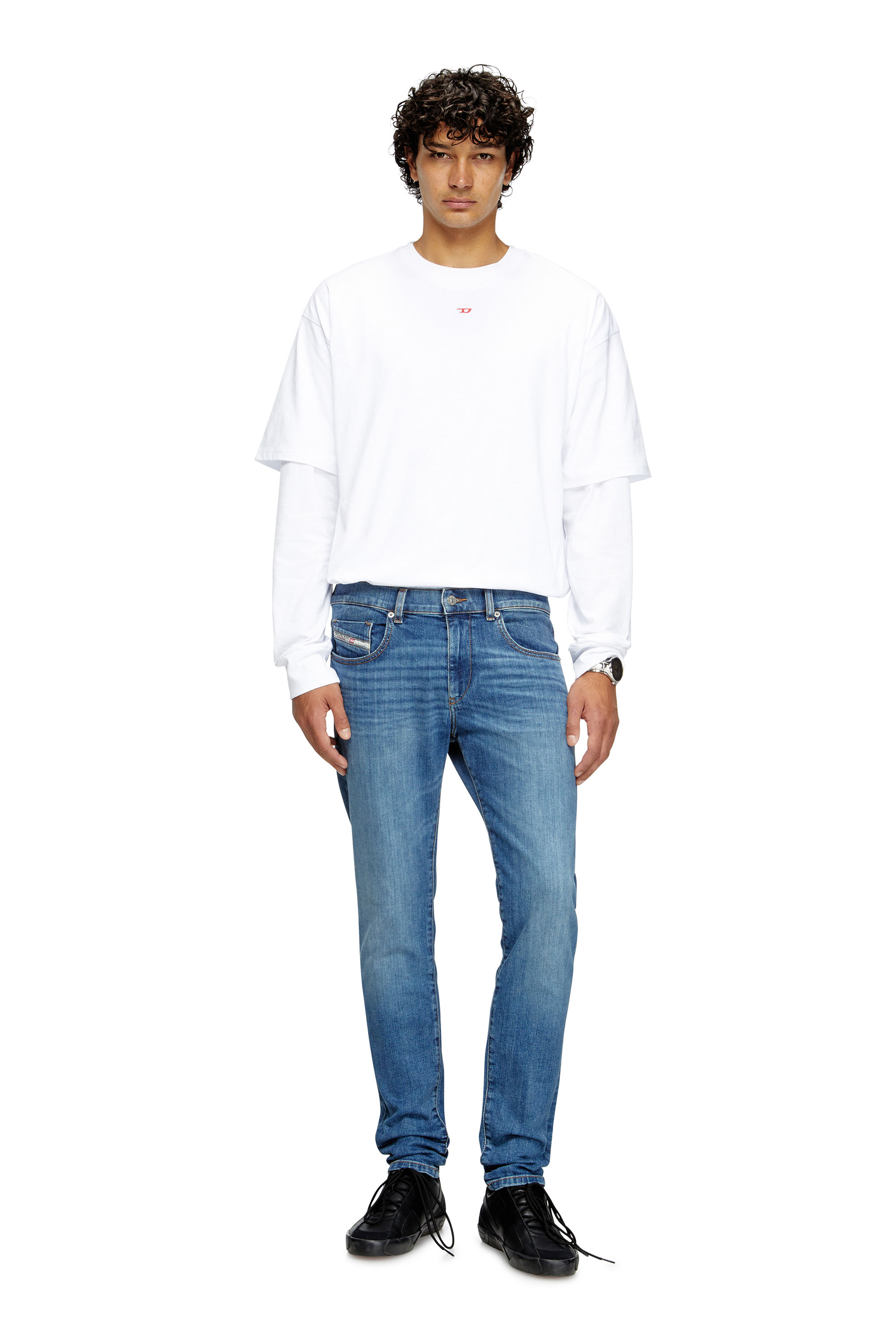 Diesel - Slim Jeans 2019 D-Strukt 0KIAL Homme, Bleu Clair - Image 2