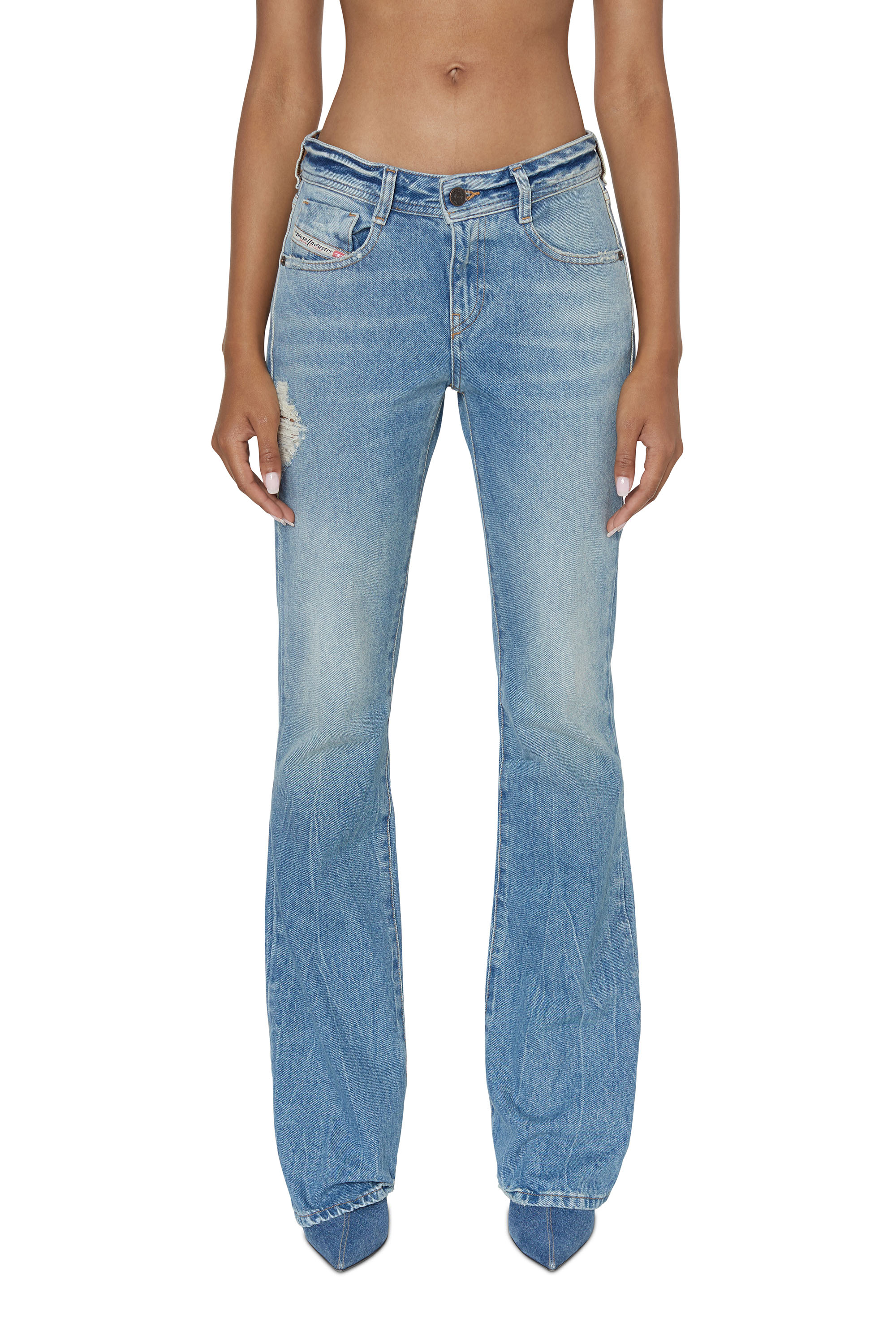 Diesel - 1969 D-EBBEY 09D98 Bootcut and Flare Jeans, Bleu Clair - Image 2