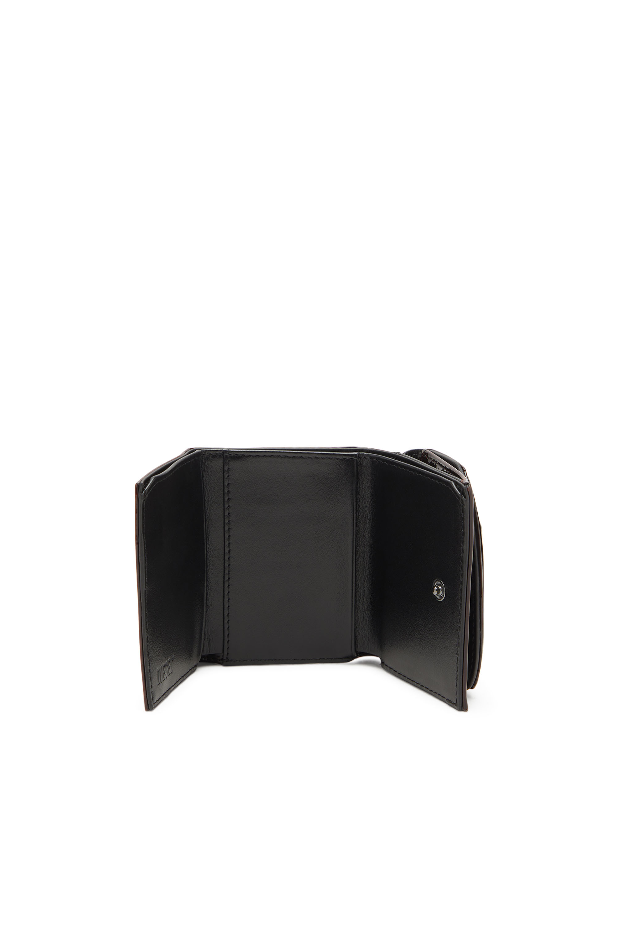 Diesel - 1DR  TRI FOLD COIN XS II, Female's Tri-fold wallet in liquid PU in Burgundy - 3