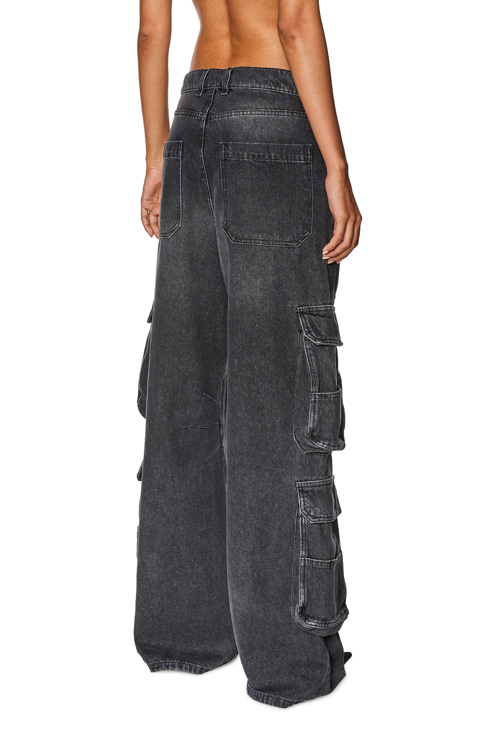 Diesel - Female Straight Jeans 1996 D-Sire 0HLAA, Black/Dark Grey - Image 3