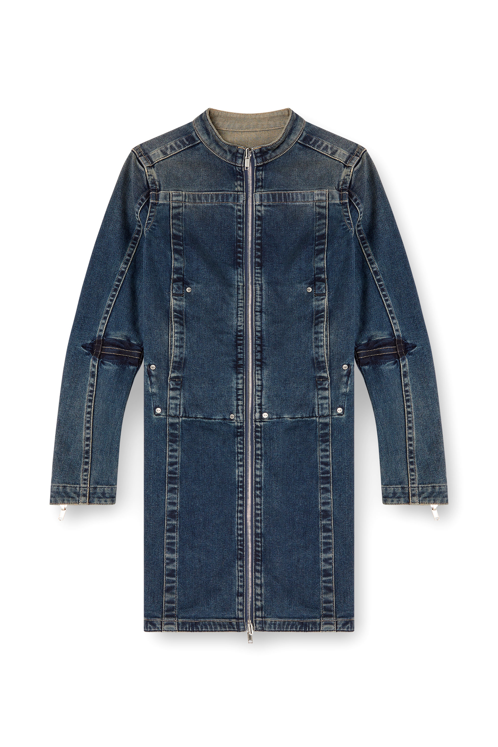 Diesel - DE-ROMI-RE, Robe courte en denim Rehab Femme in Bleu - 6