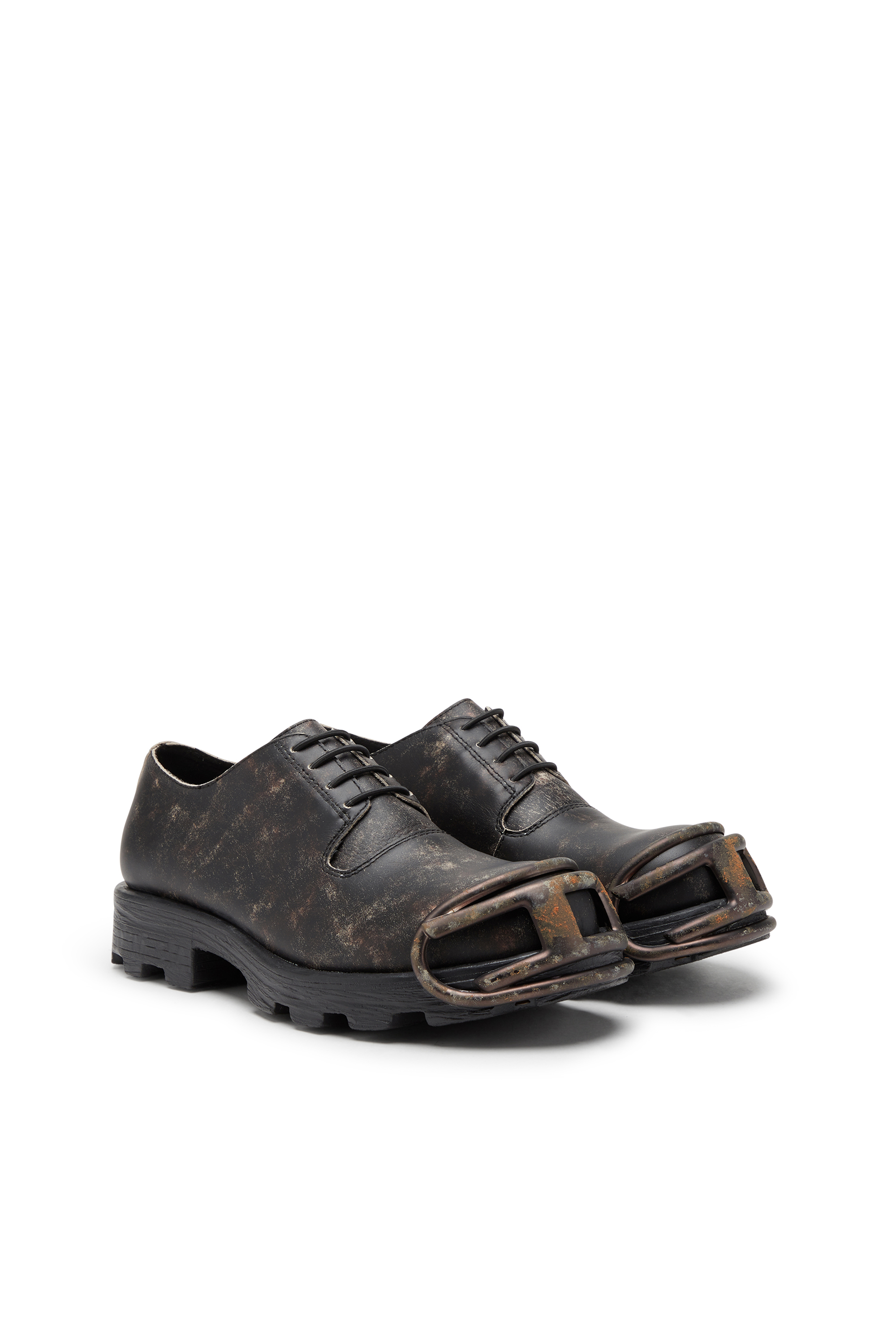 Diesel - D-HAMMER SO D, Male's D-Hammer-Derby shoes in treated leather in Dark Brown - 2