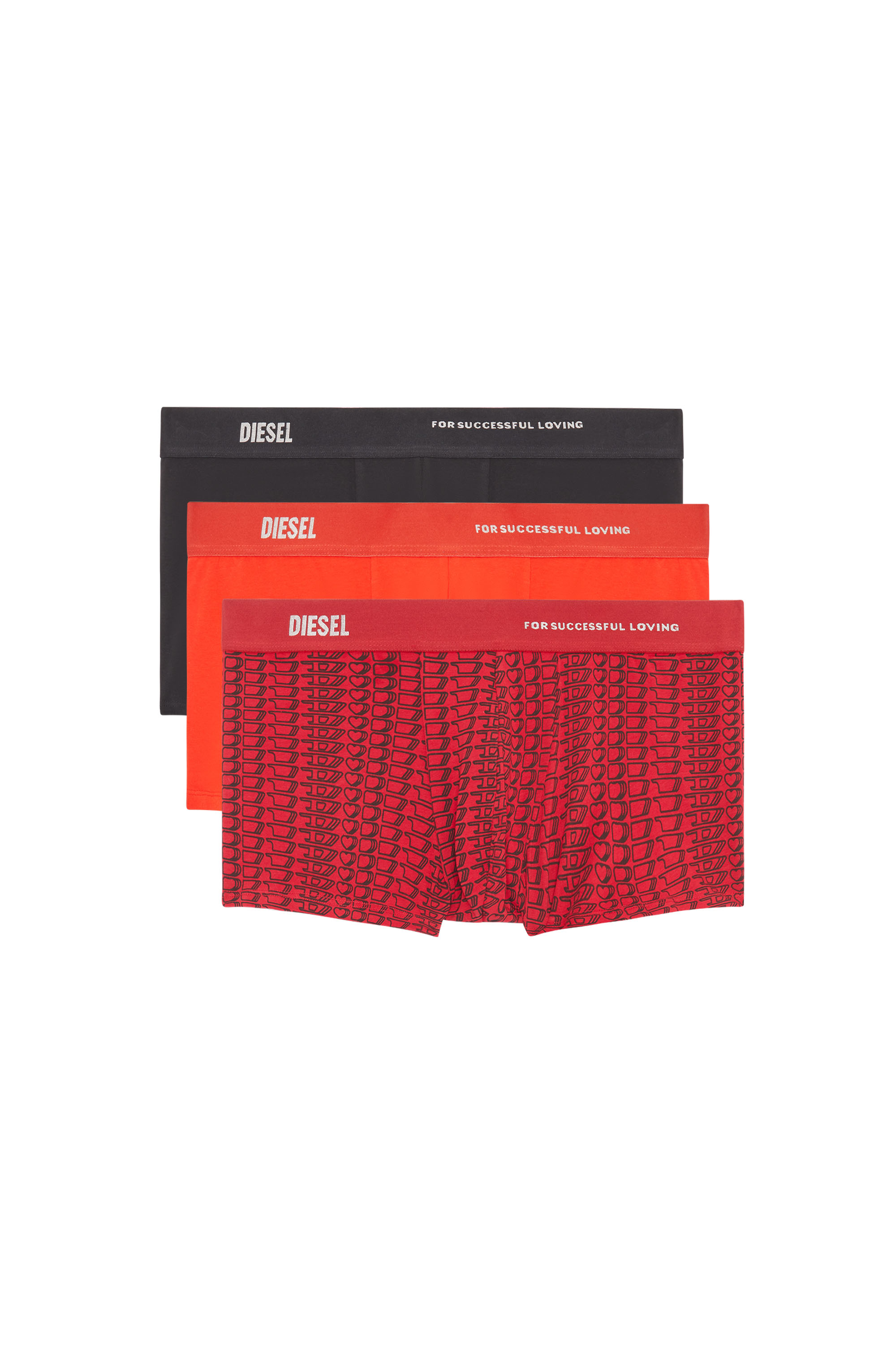 UMBX-DAMIENTHREEPACK, Black/Red - Trunks