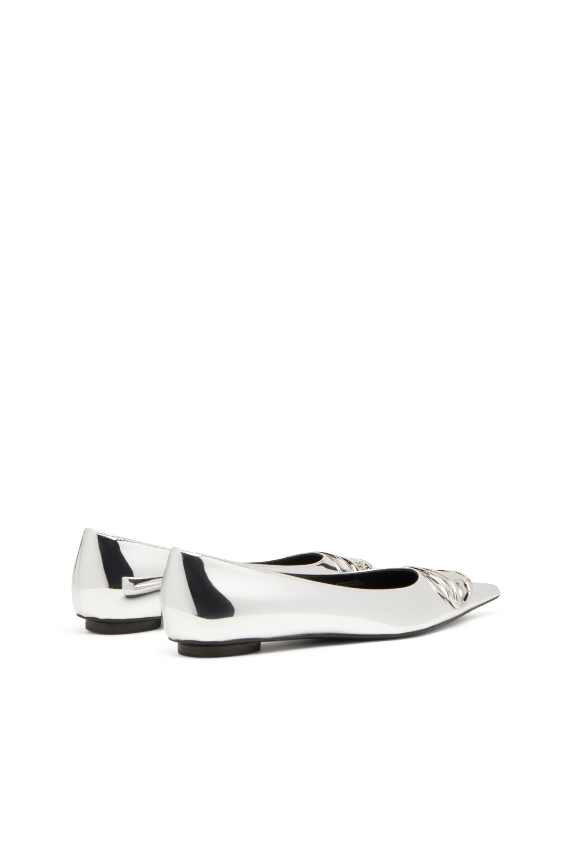 Diesel - D-VENUS BAL, Female's D-Venus-Ballerina flats with mirror finish in Silver - 3