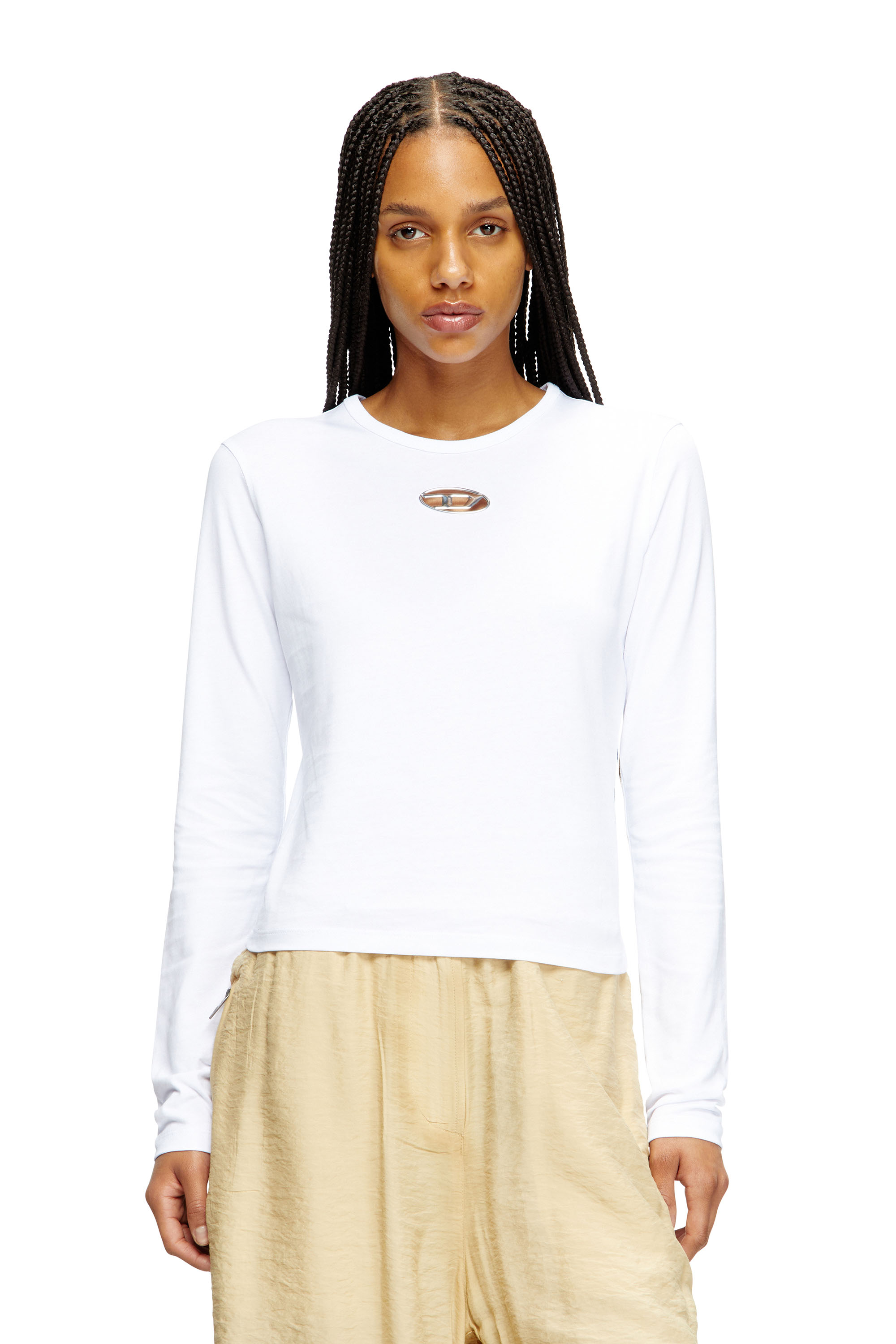 Diesel - T-UNCUTIE-LONG-LS-OD, Female's Long-sleeve top with Oval D cut-out in null - 1