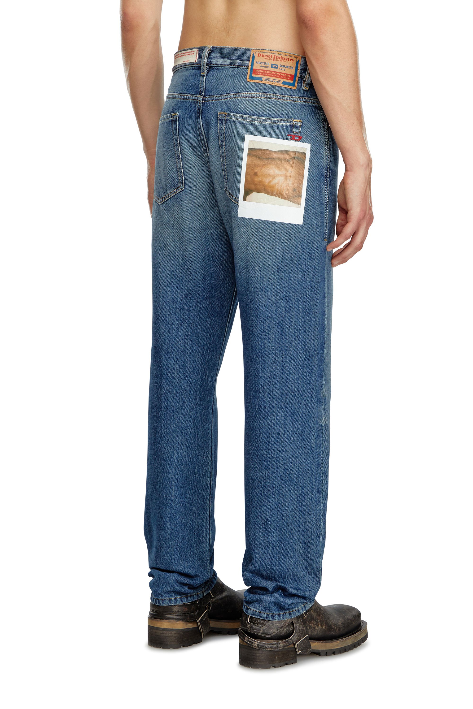 Diesel - Mixte Straight Jeans 2020 D-Viker 09L89, Bleu moyen - Image 3