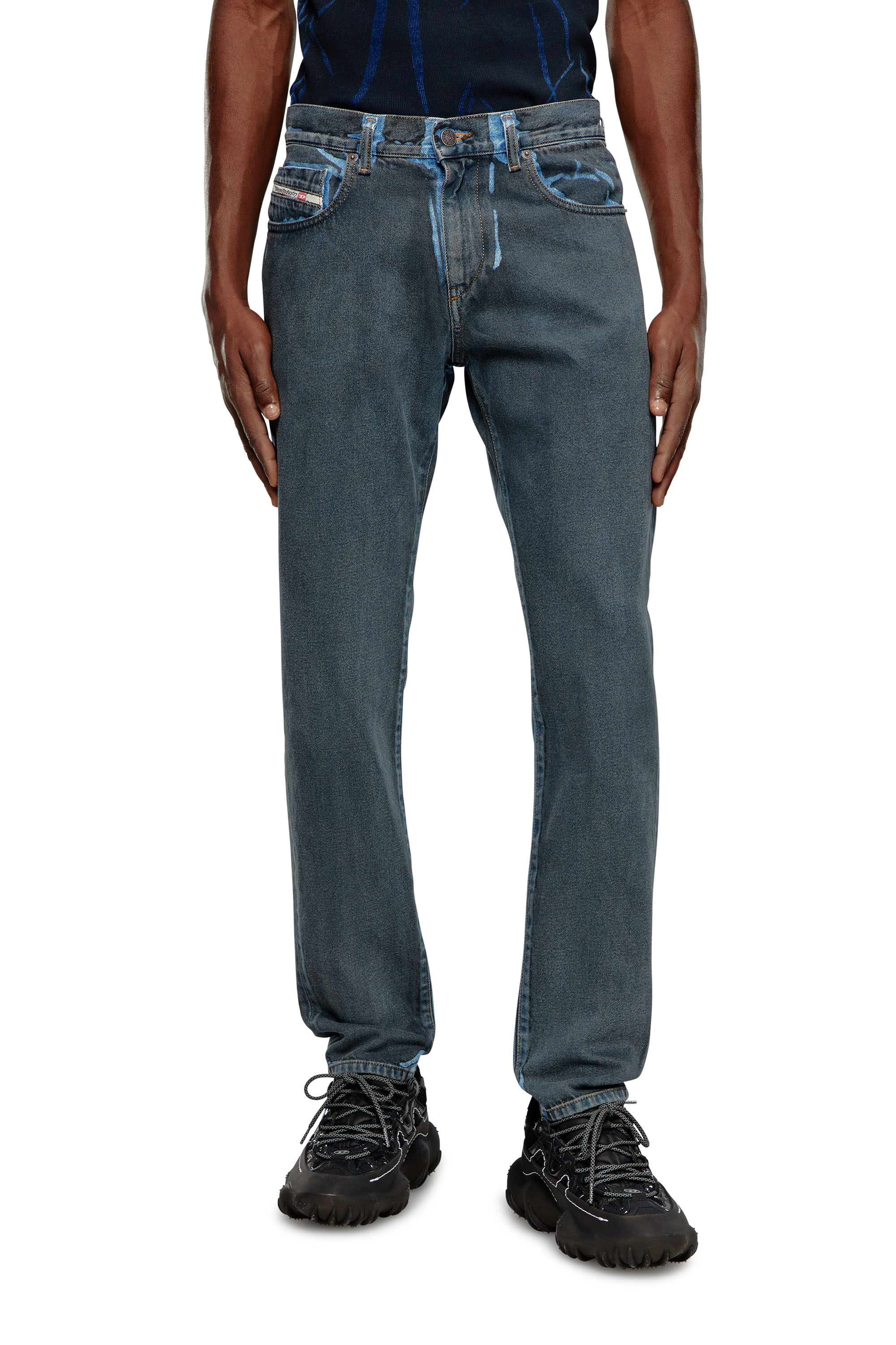Diesel - Slim Jeans 2019 D-Strukt 09I47, Noir/Gris foncé - Image 1