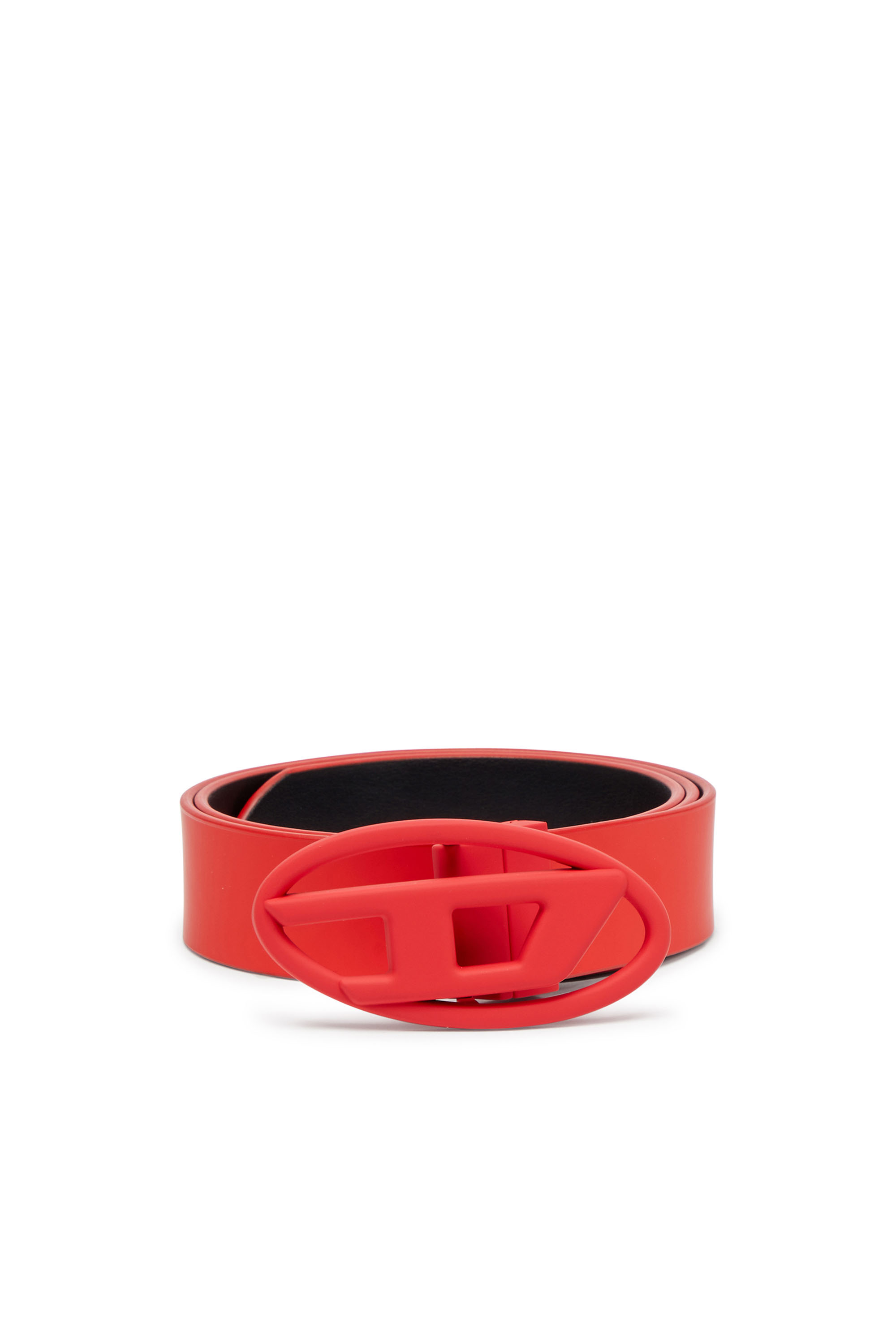 Diesel - B-1DR W REV II 30, Ceinture réversible en cuir caoutchouté Femme in Rouge - 1