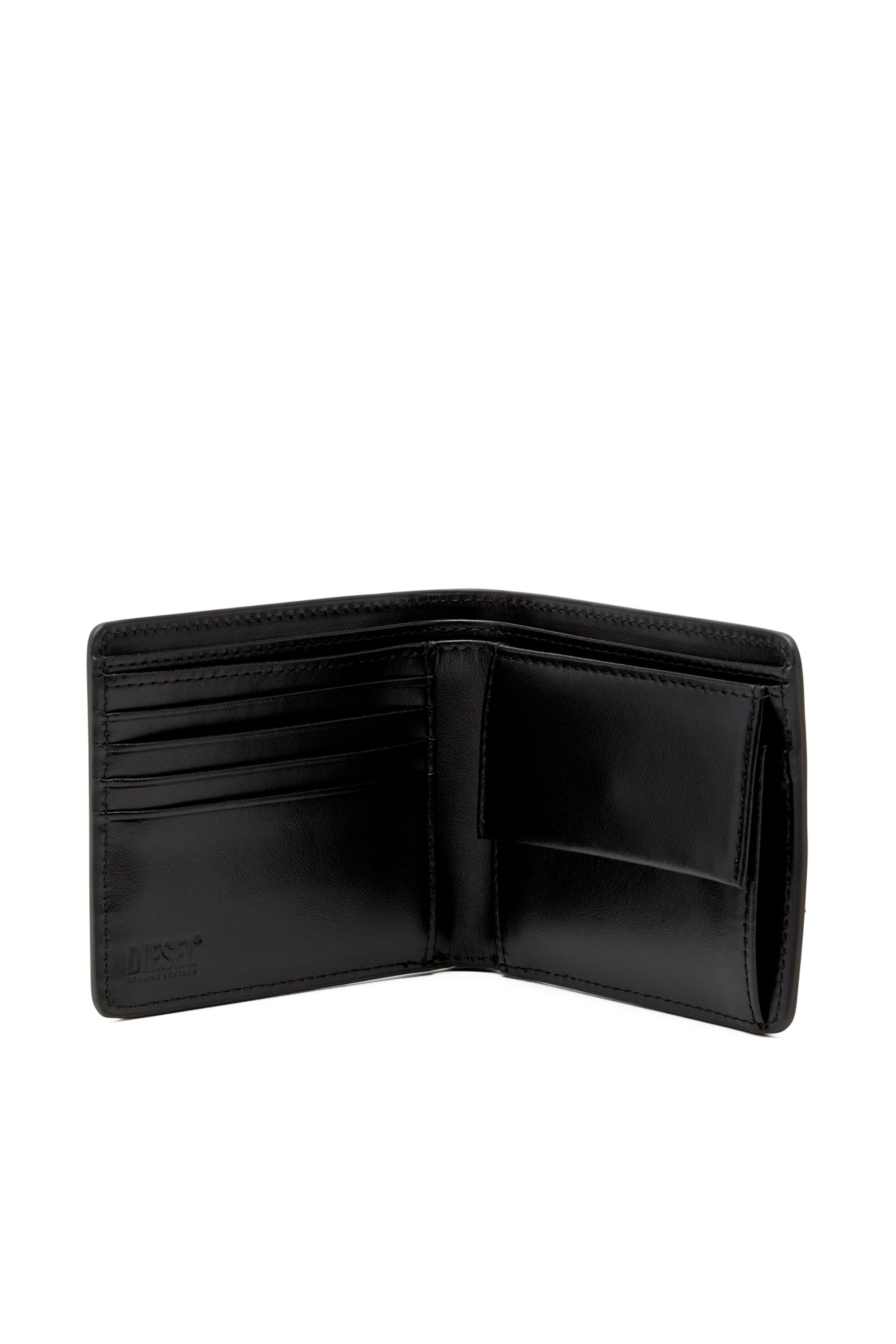 Diesel - PC MONOGRAM BI-FOLD COIN S, Portefeuille à deux volets en cuir monogram Homme in Noir - 3