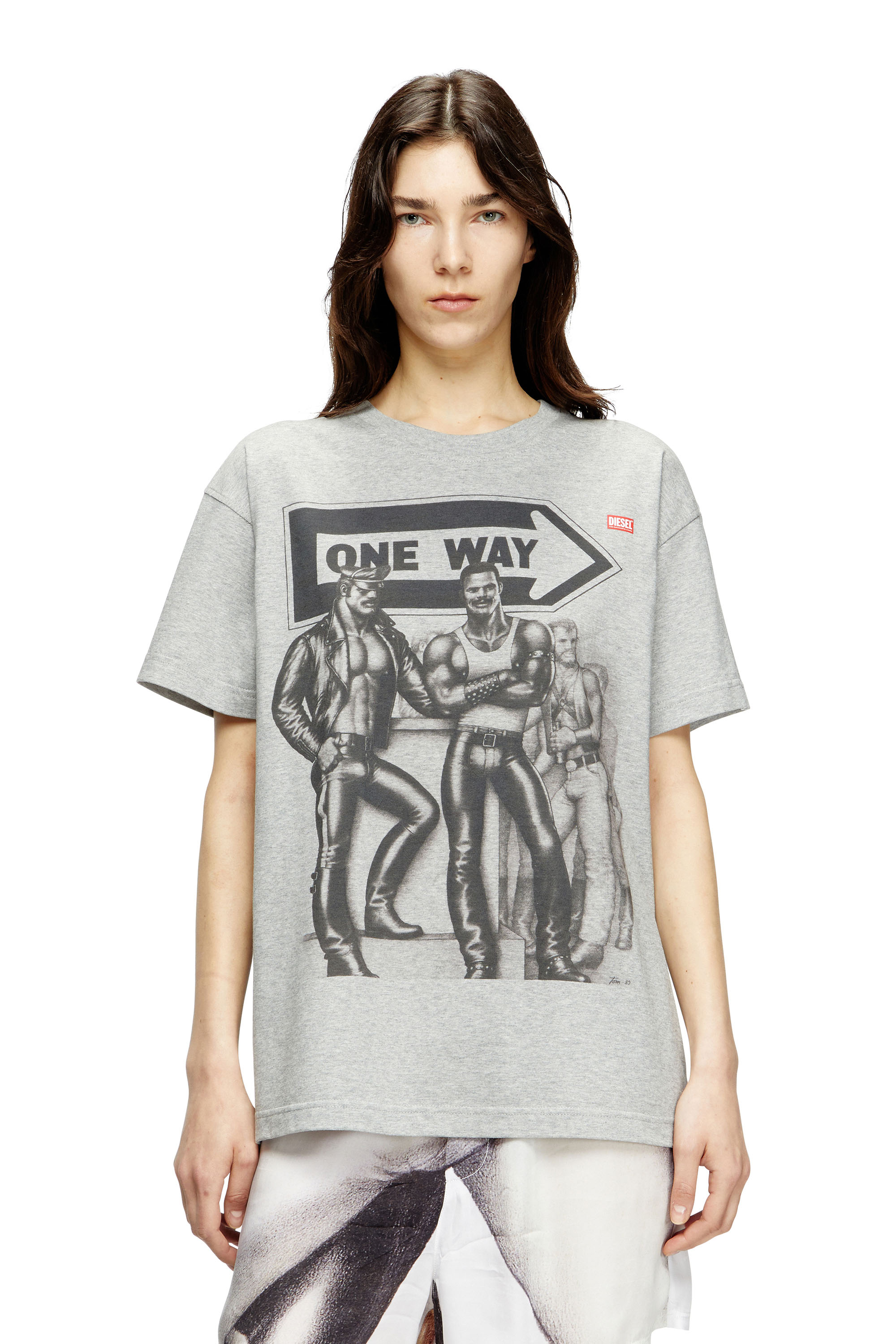 Diesel - PR-T-NORM-TOM25, T-shirt avec imprimé graphique Mixte in Gris - 4