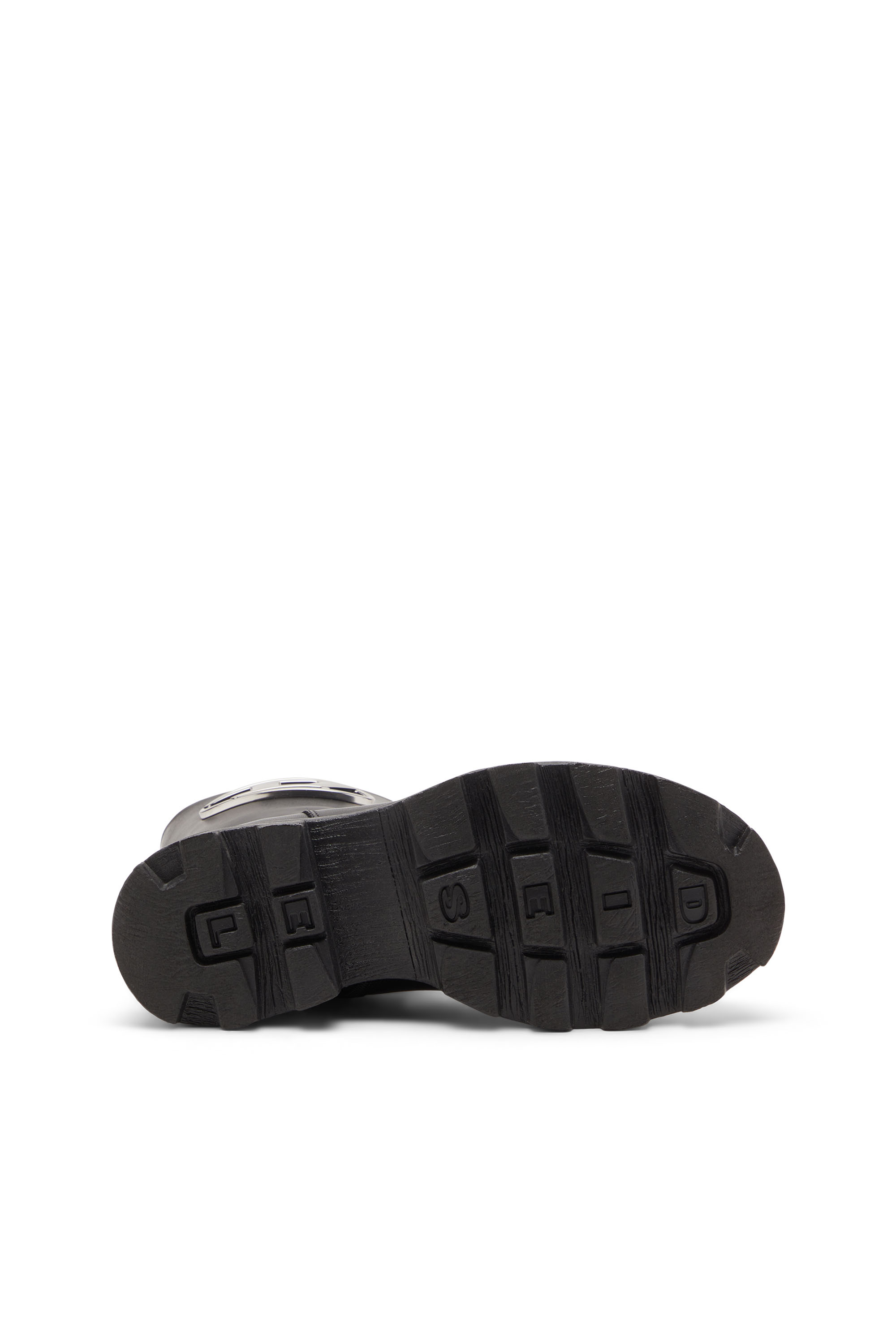 Diesel - D-HAMMER BKR D W, D-Hammer-Bottes de motard en cuir brillant Femme in Noir - 4