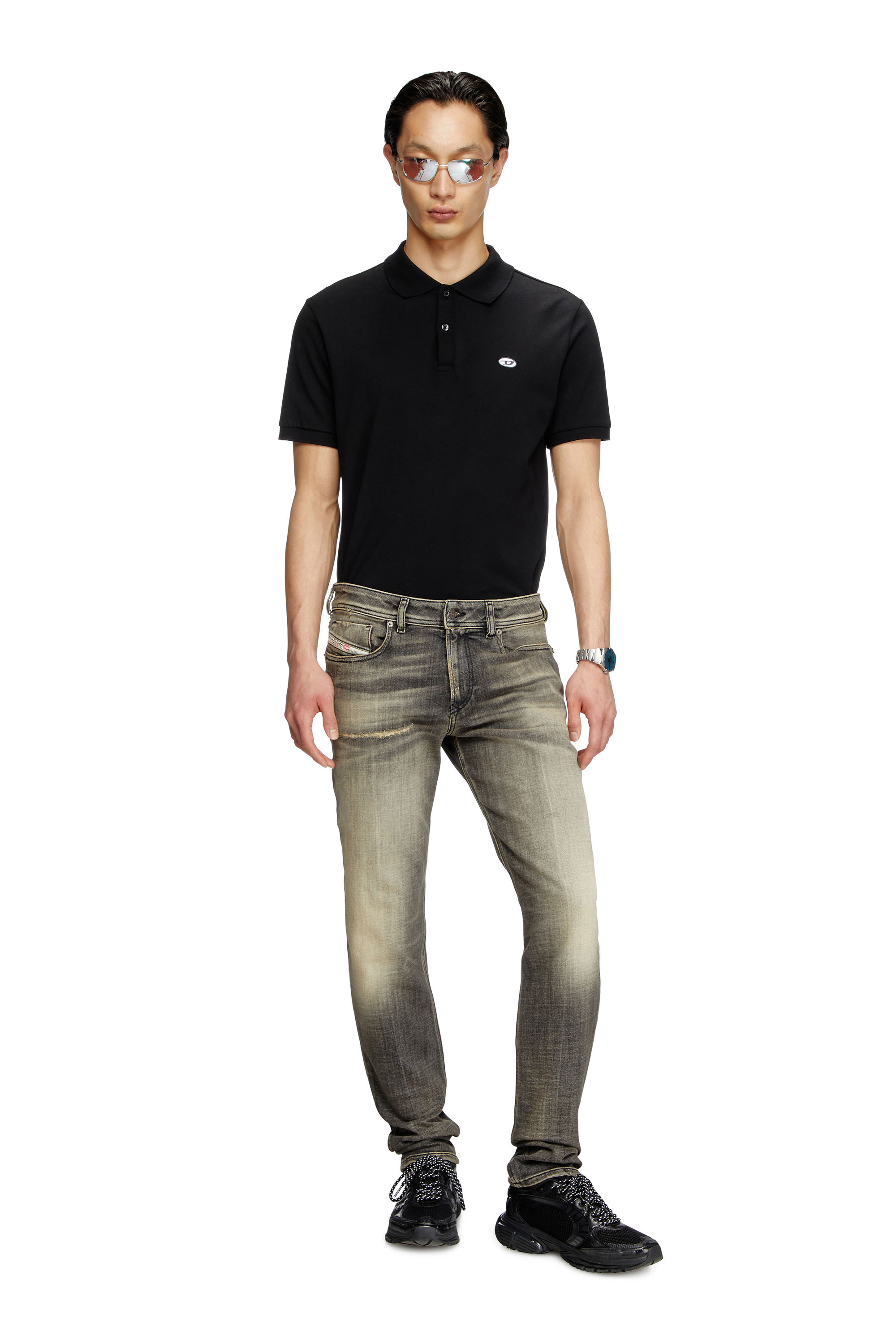 Diesel - Male's Skinny Jeans 1979 Sleenker 09K54, Black/Dark Grey - 2