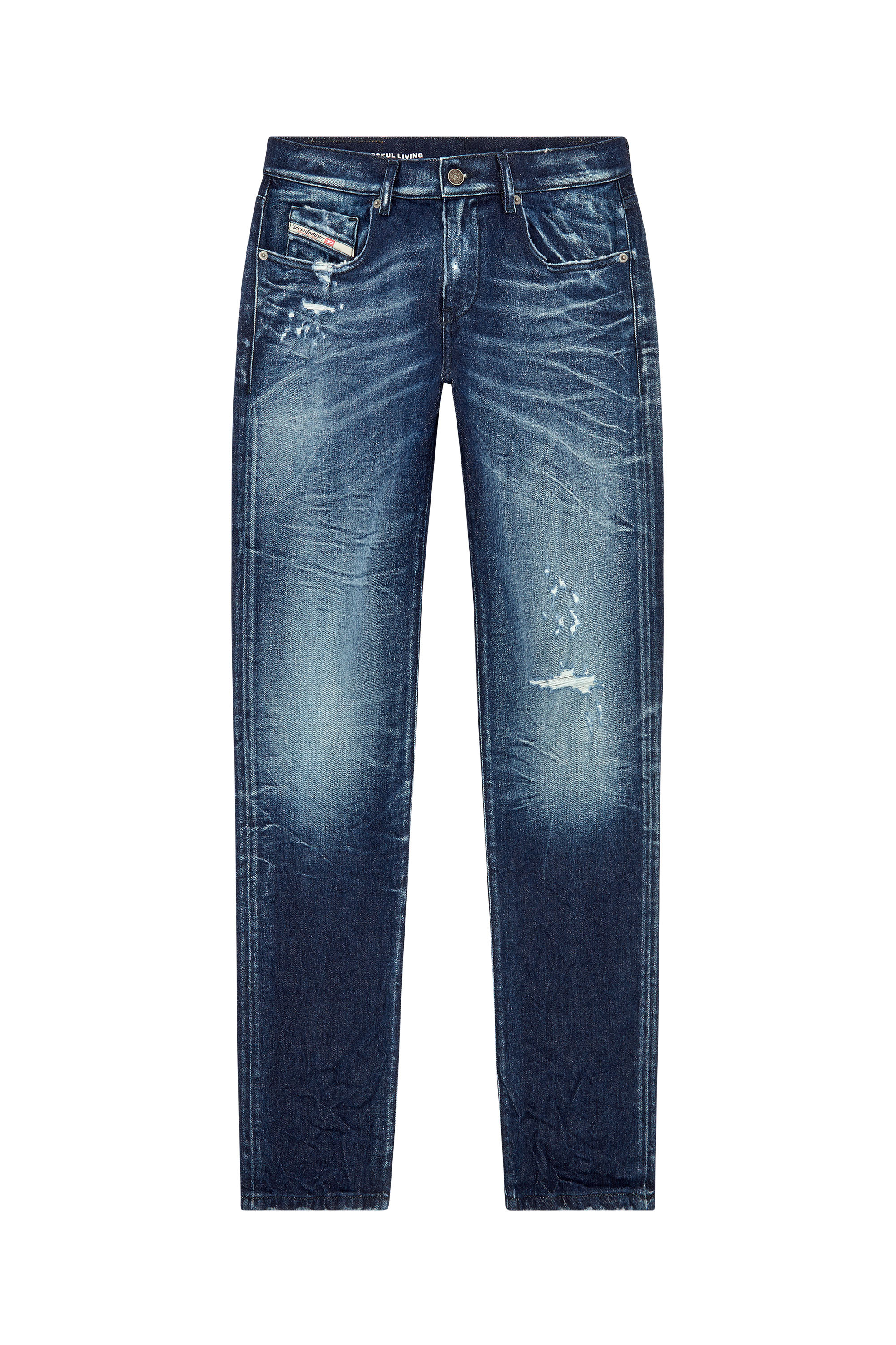 Diesel - Slim Jeans 2019 D-Strukt 007R8, Bleu Foncé - Image 3