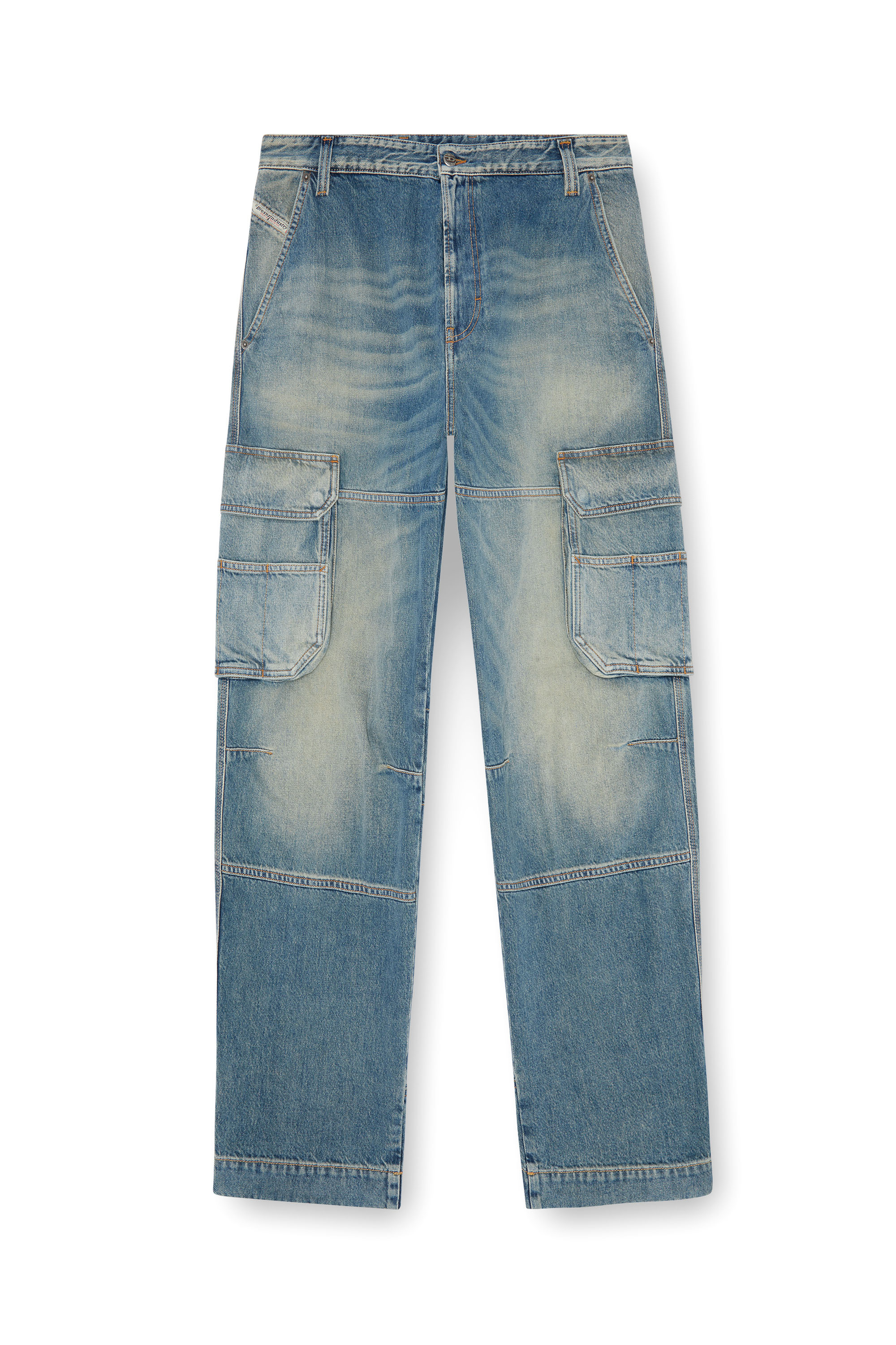 Diesel - Homme Straight Jeans D-Fish 09J83, Bleu Clair - Image 5