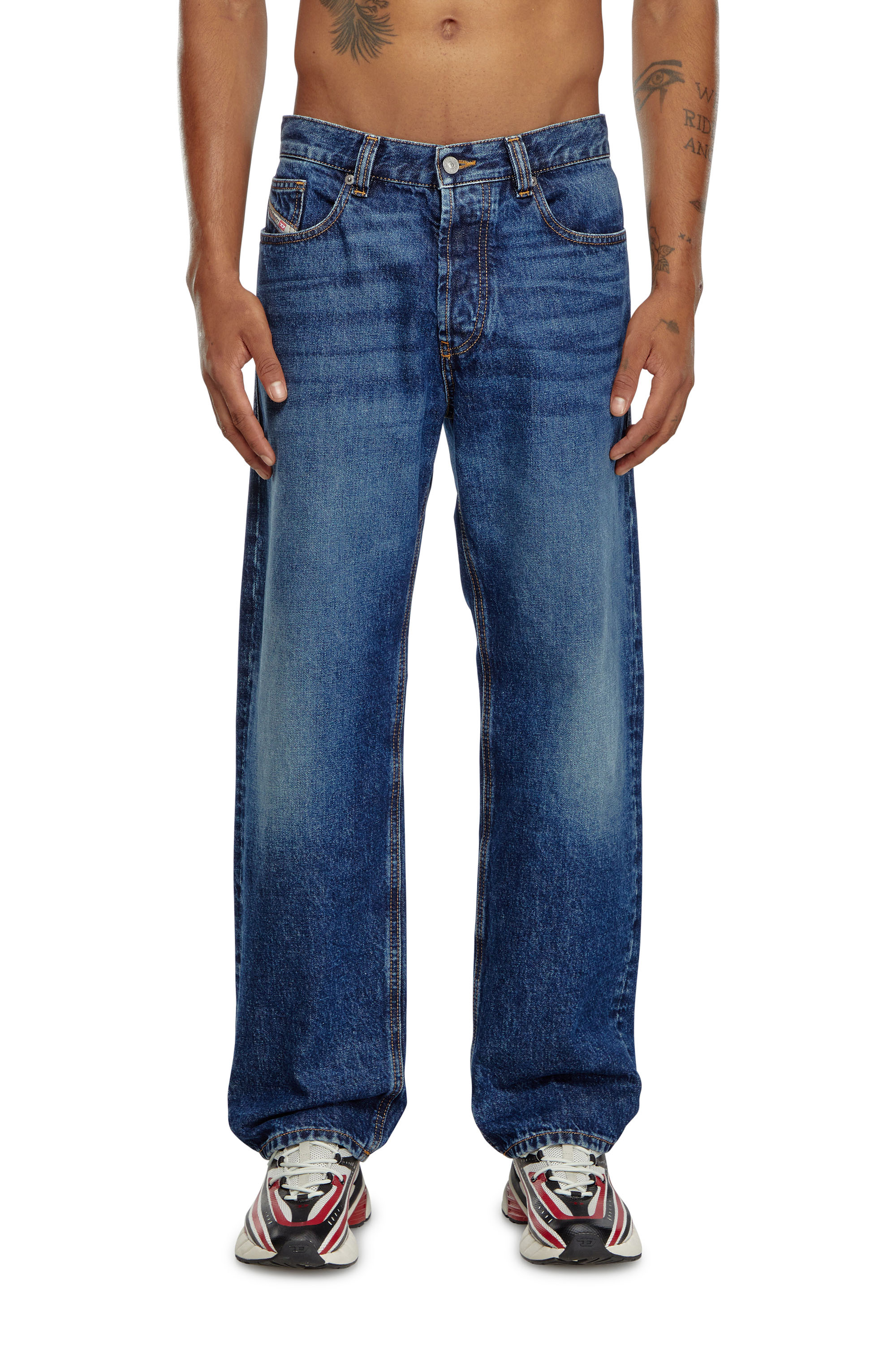 Diesel - Straight Jeans 2010 D-Macs 09I27 Homme, Bleu Foncé - Image 2