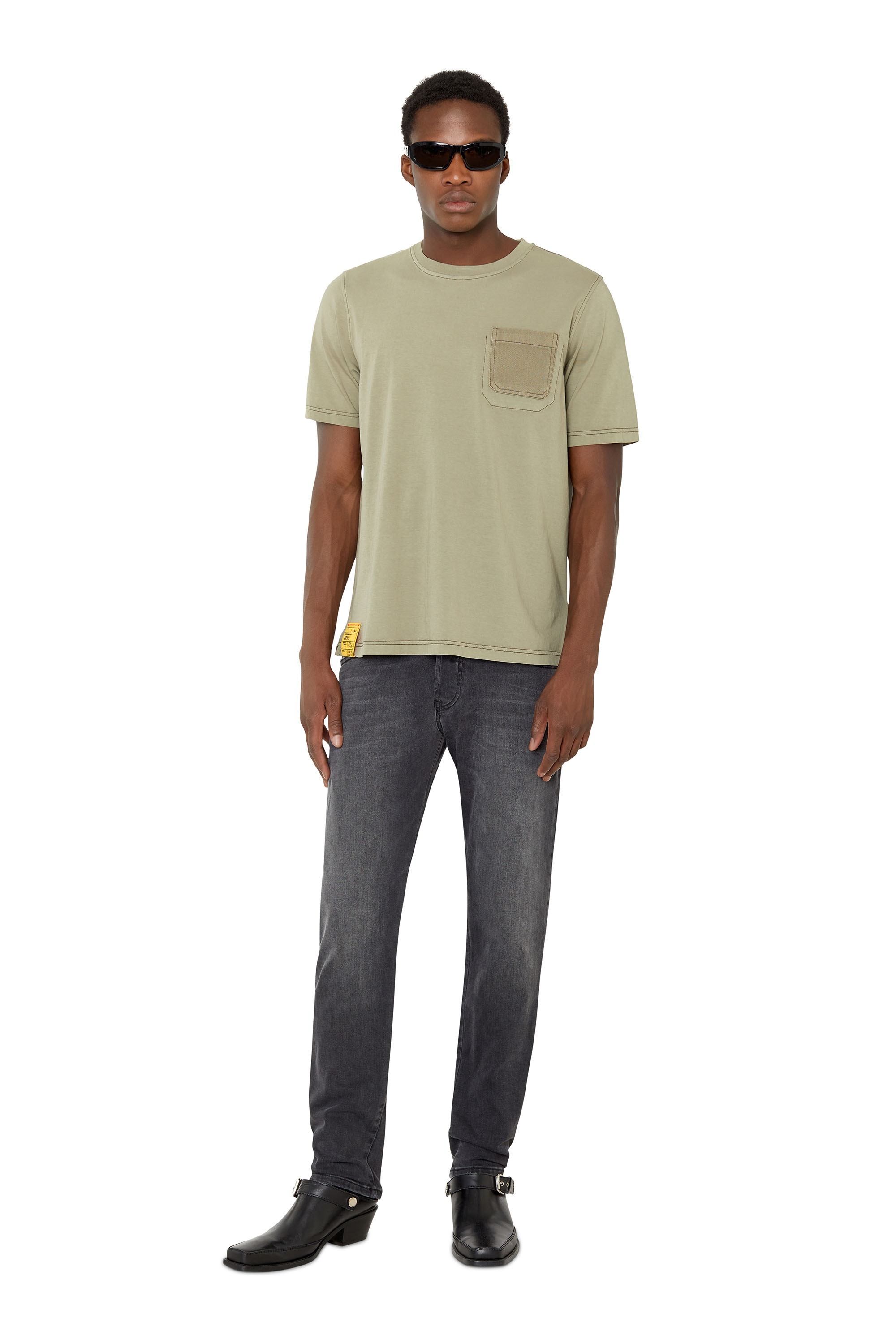 Diesel - D-Yennox 0IHAV Tapered Jeans, Noir/Gris foncé - Image 5