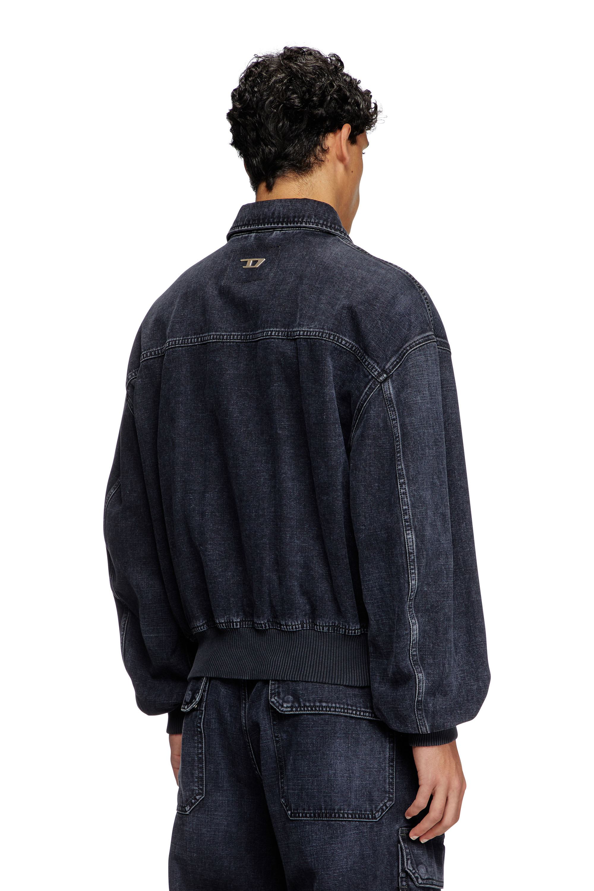 Diesel - D-KURZ, Veste en denim tissé batavia Mixte in Noir - 3