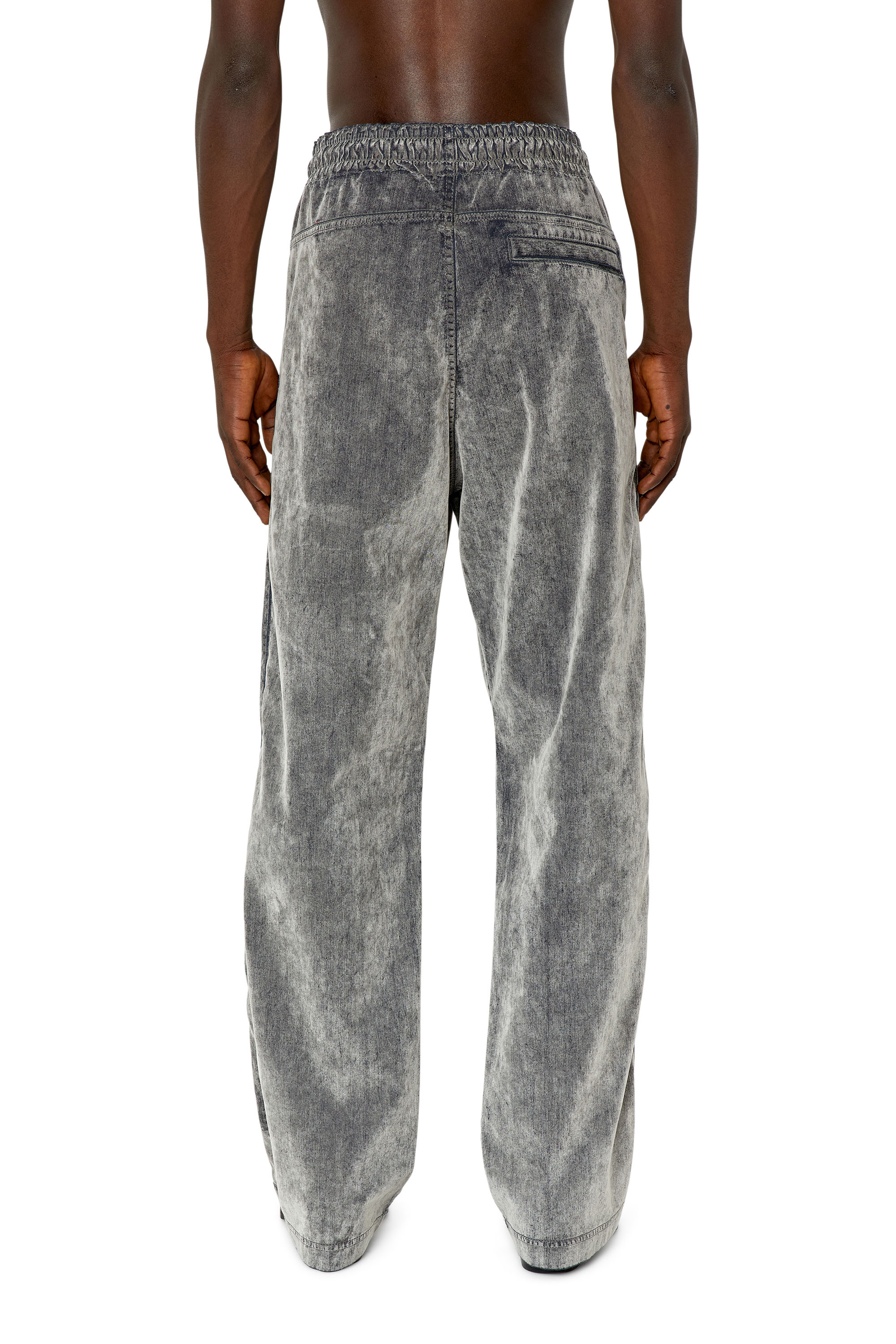 Diesel - D-Martians Track Denim 068CF Straight, Gris Clair - Image 2